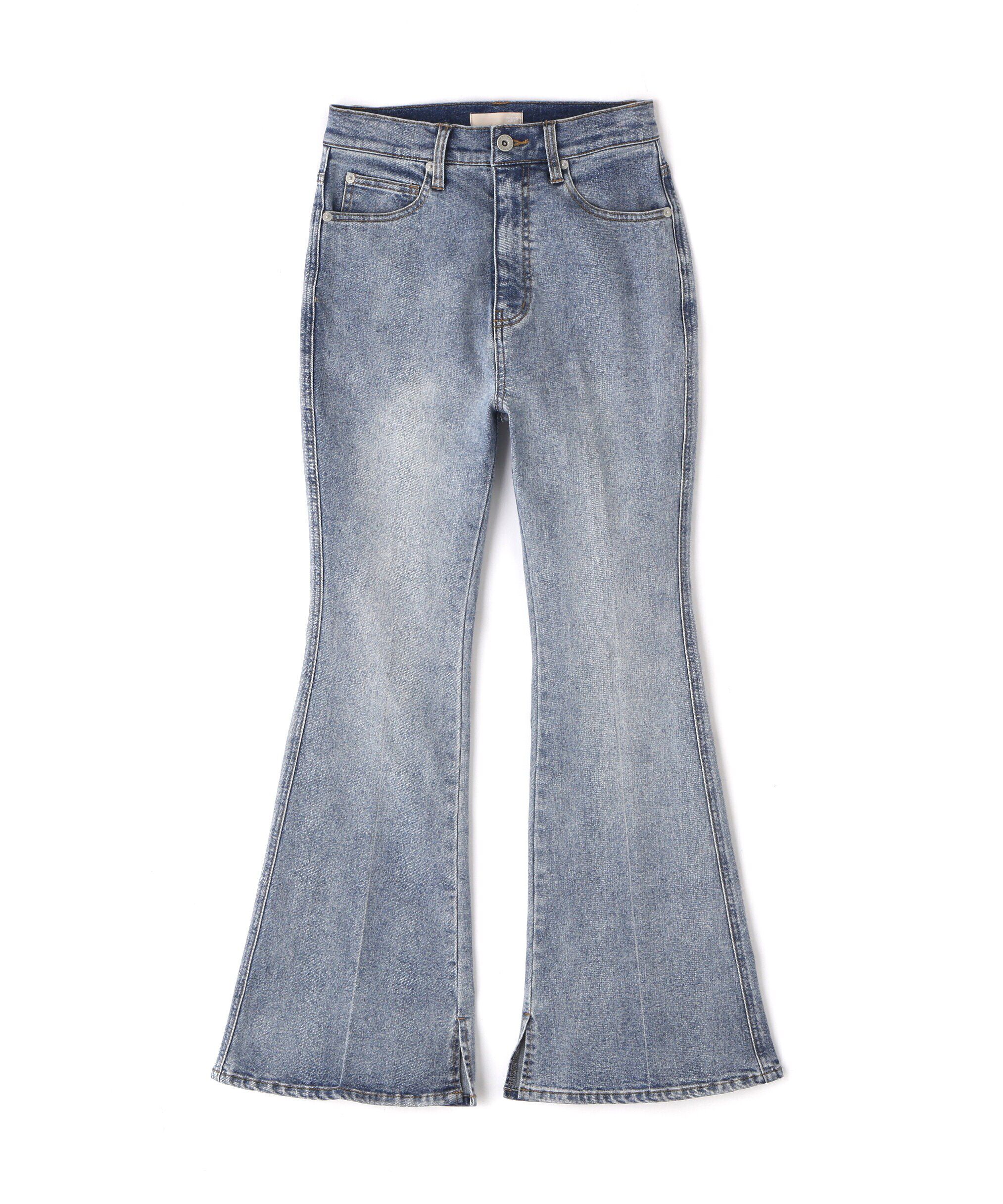  「[低身長サイズ/Sシリーズ]内スリットベルボトムデニムパンツ」|その他|