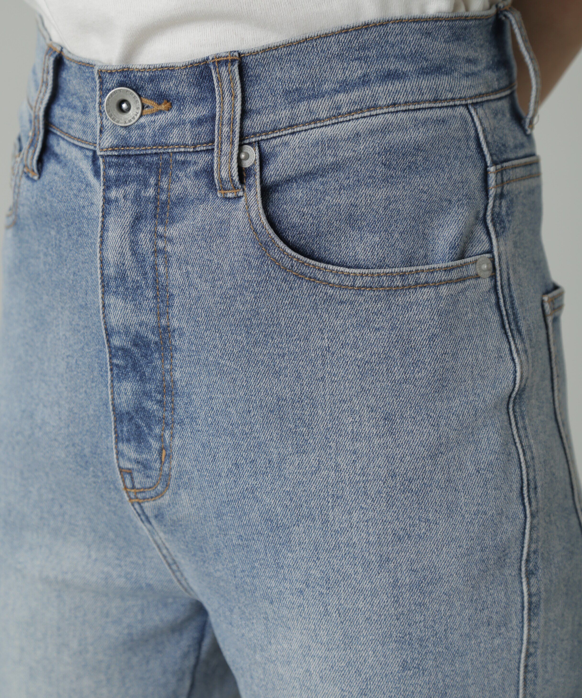  「[低身長サイズ/Sシリーズ]内スリットベルボトムデニムパンツ」|その他|