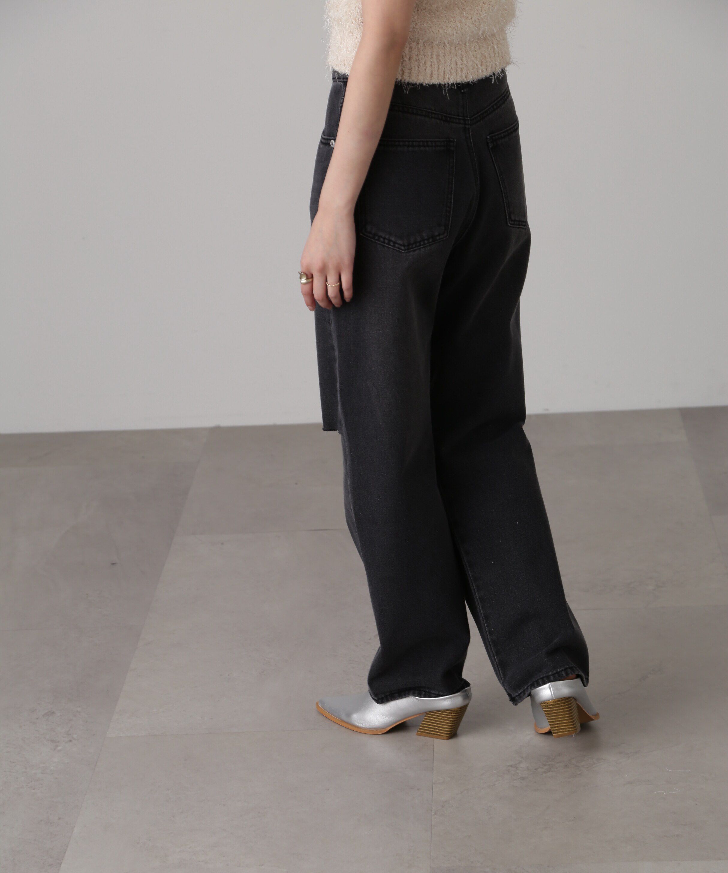  「[低身長サイズ/Sシリーズ]ニーカットストレートデニムパンツ」|その他|