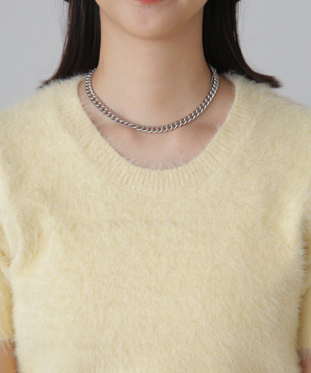  「シャギー半袖ニット」|ニット・セーター|