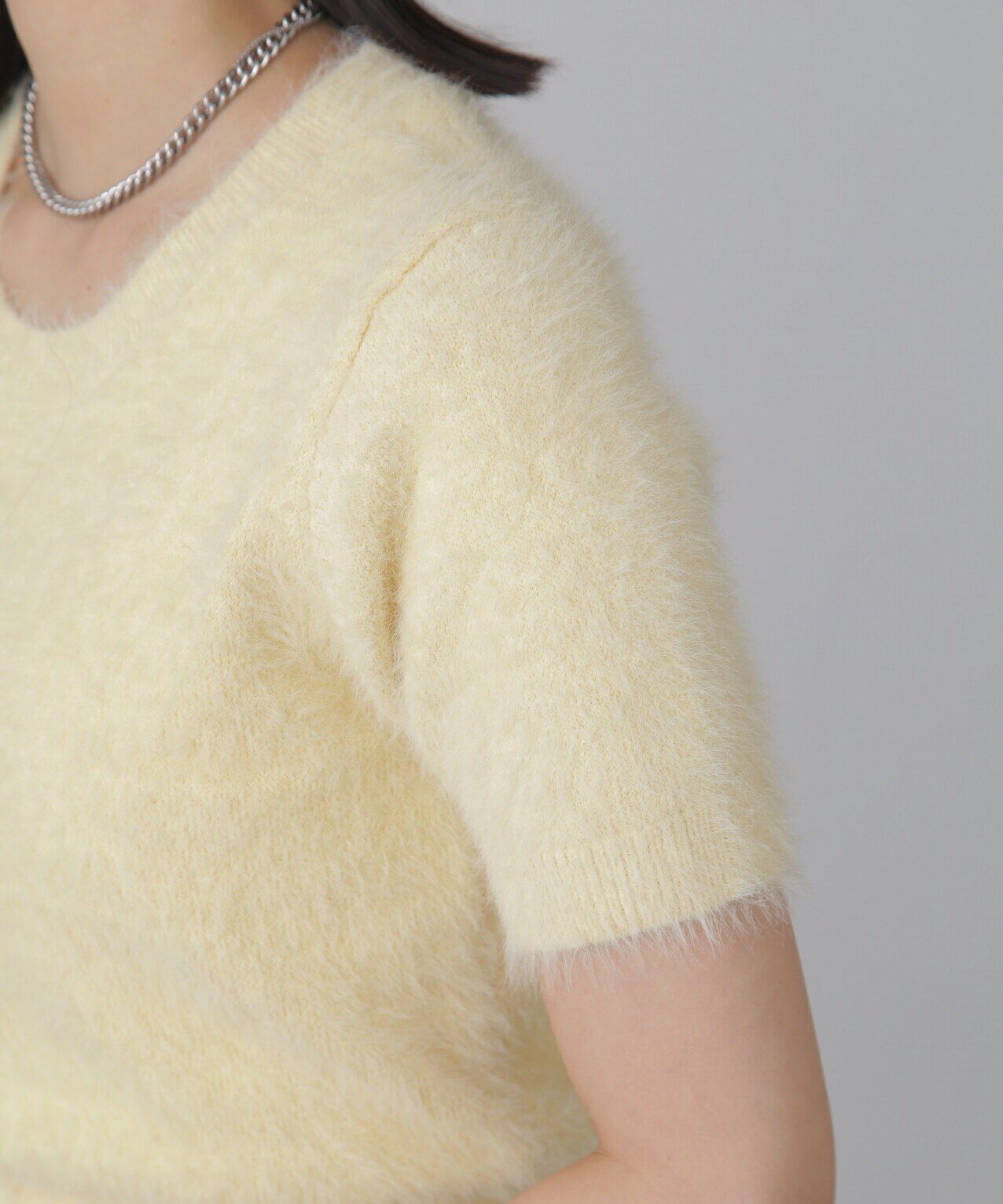  「シャギー半袖ニット」|ニット・セーター|