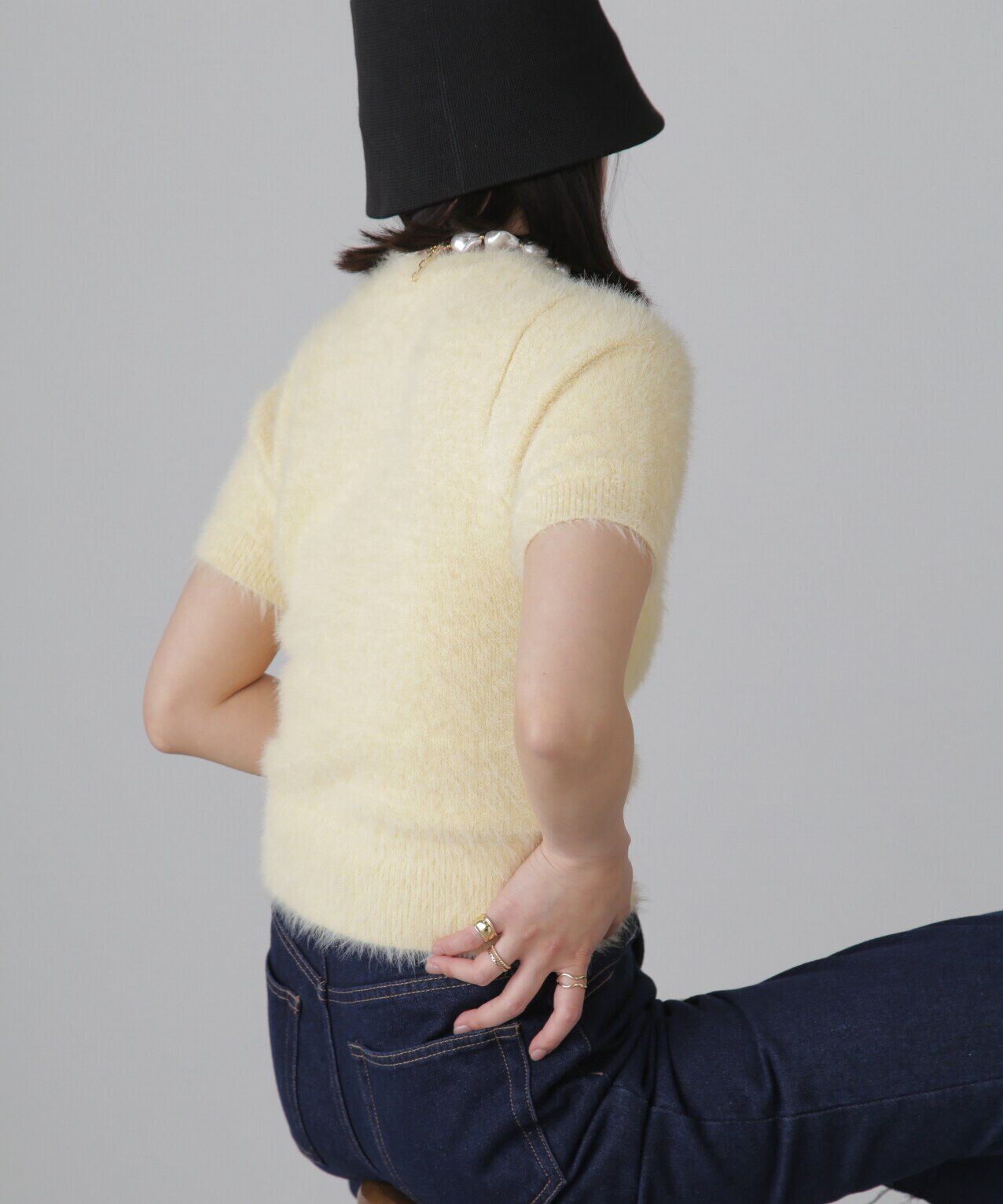  「シャギー半袖ニット」|ニット・セーター|