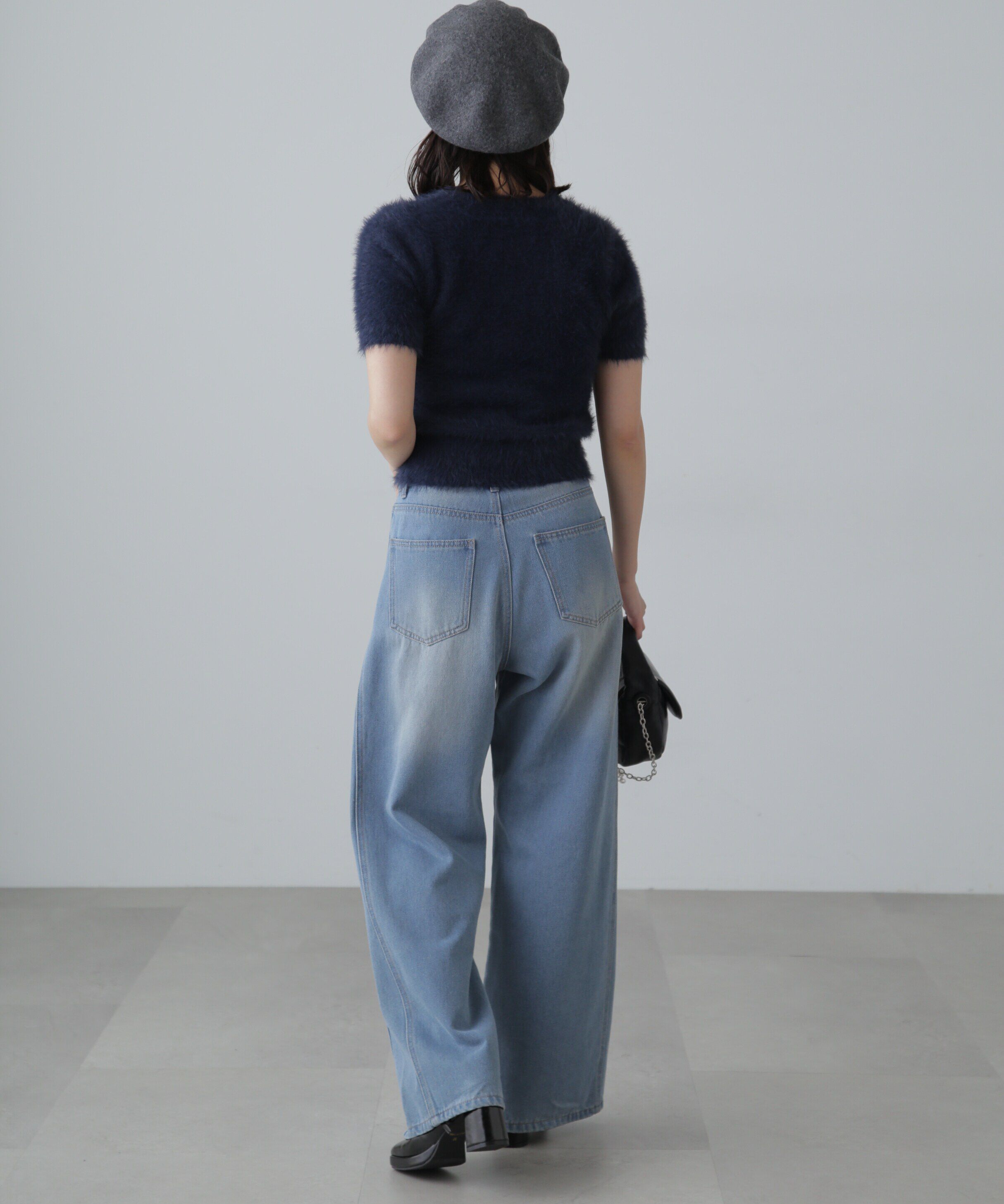  「シャギー半袖ニット」|ニット・セーター|