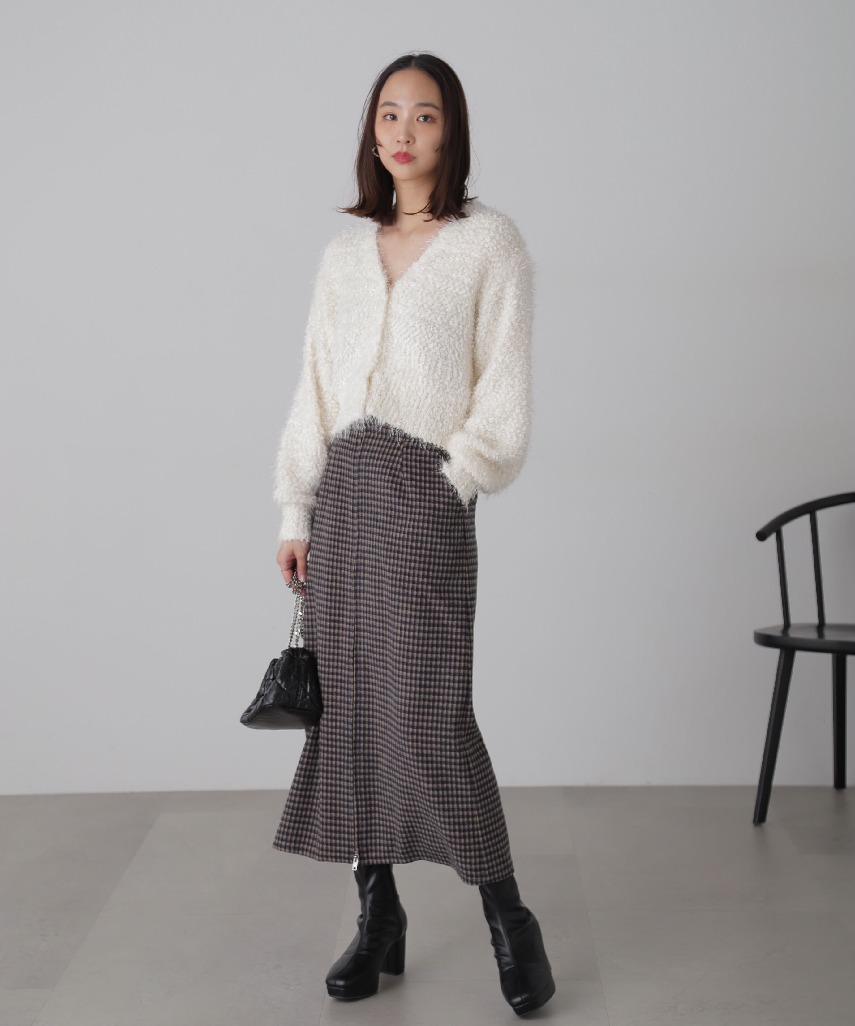  「フロントジップナロースカート」|スカート|