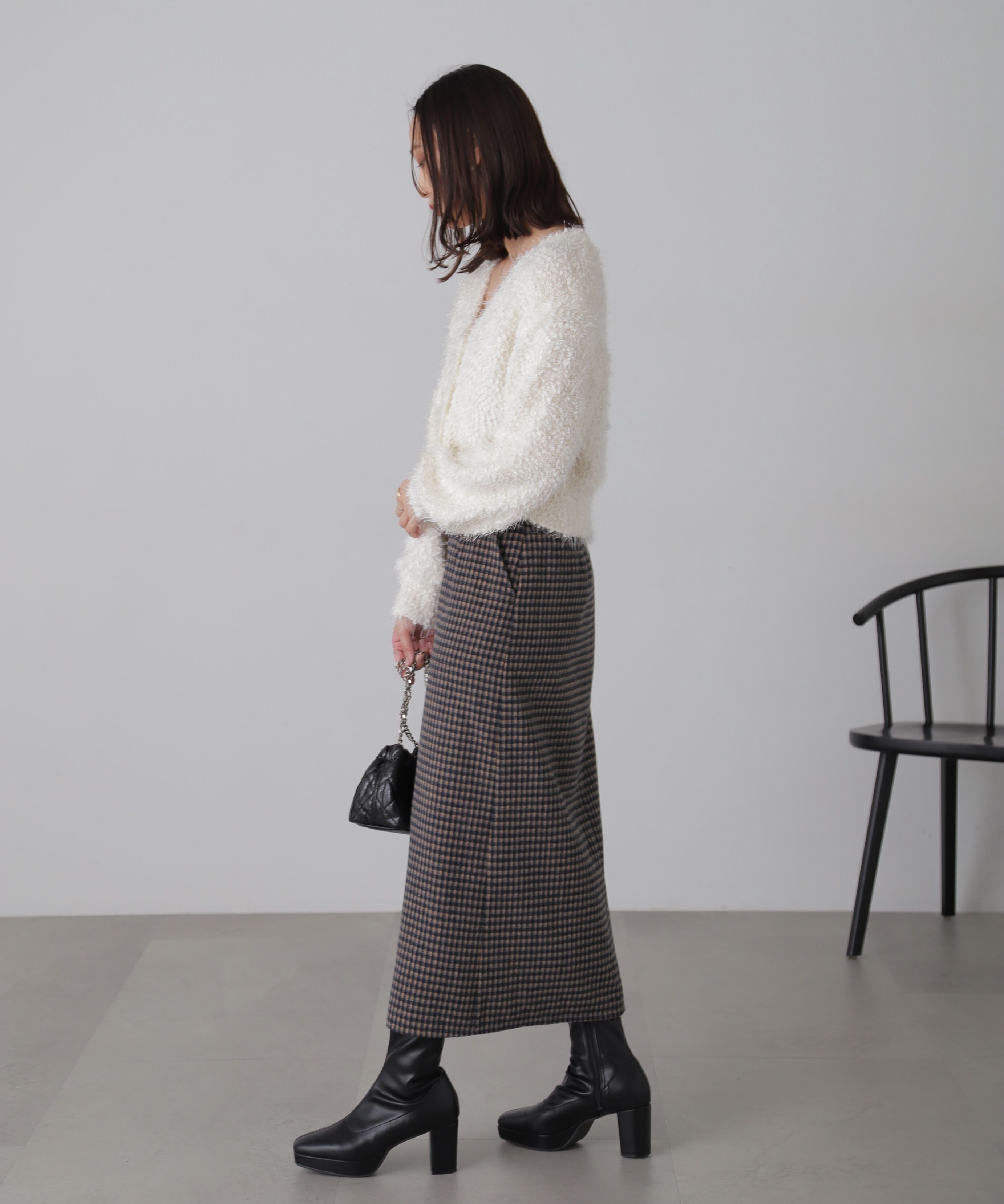  「フロントジップナロースカート」|スカート|