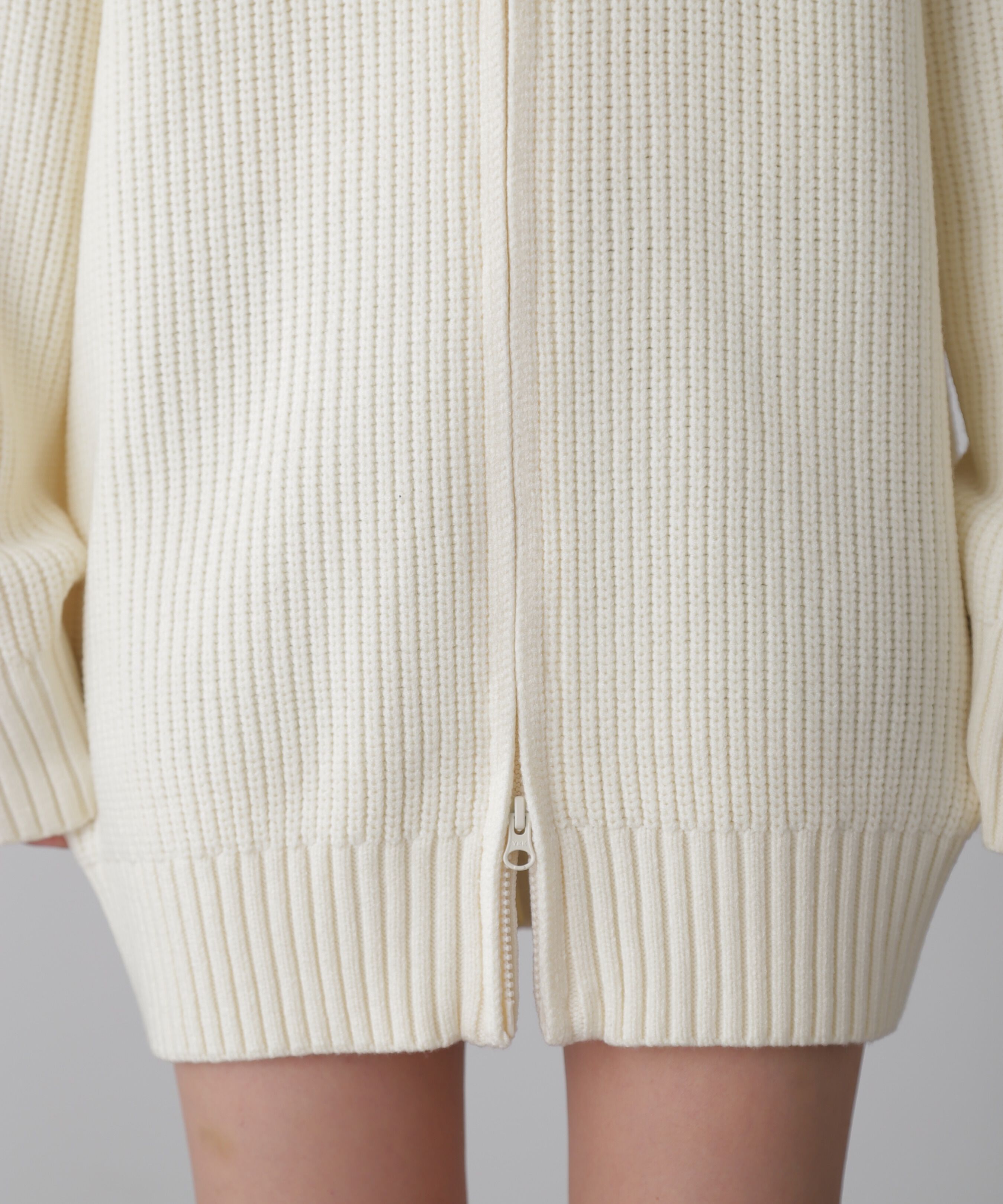  「ジップニットミニワンピース」|ワンピース|