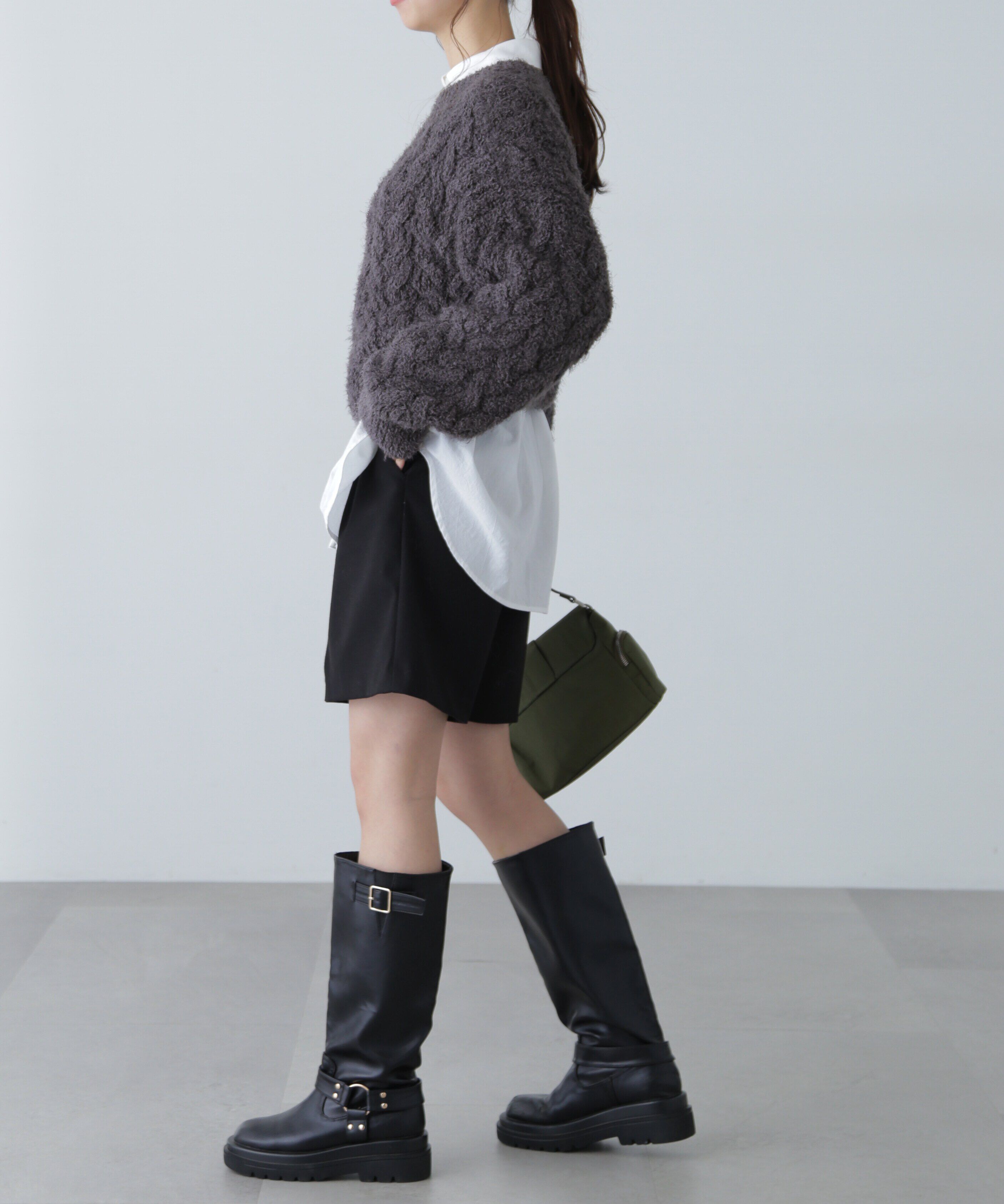  「シャギーケーブルニット」|ニット・セーター|