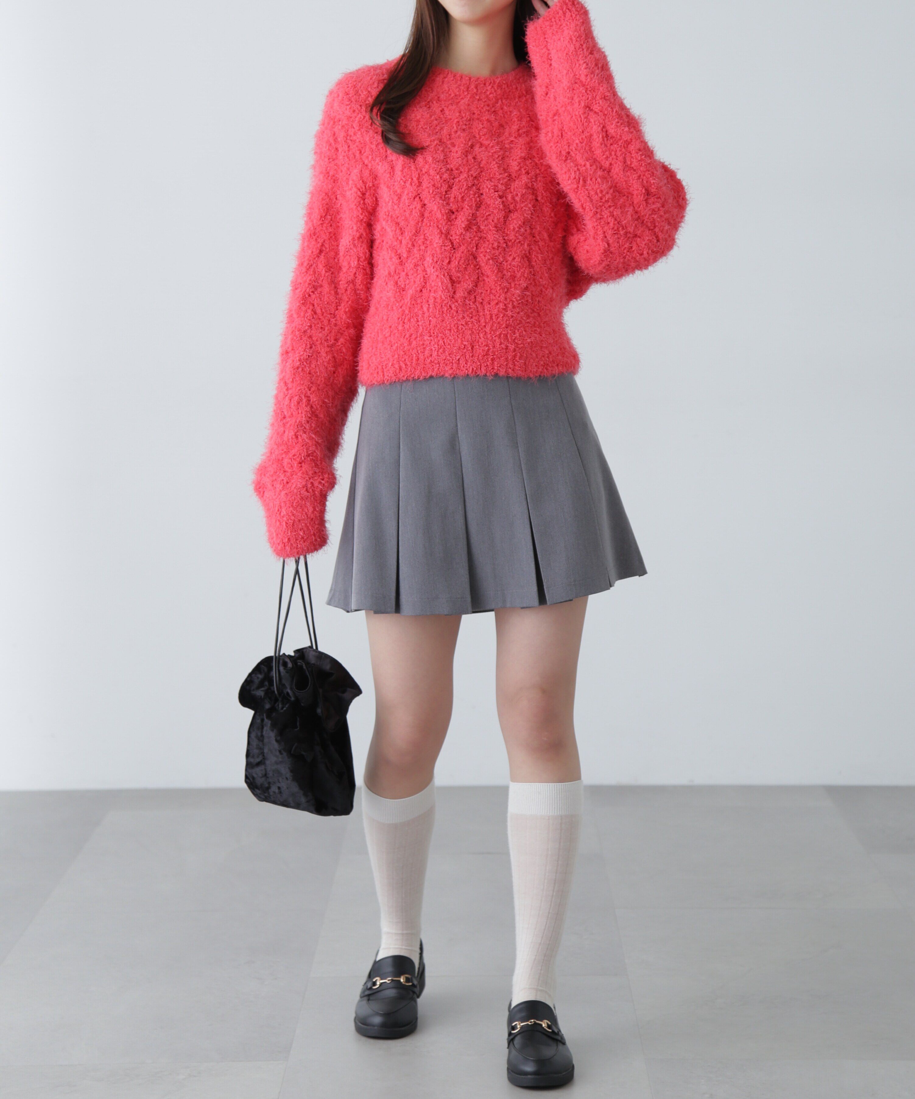  「シャギーケーブルニット」|ニット・セーター|