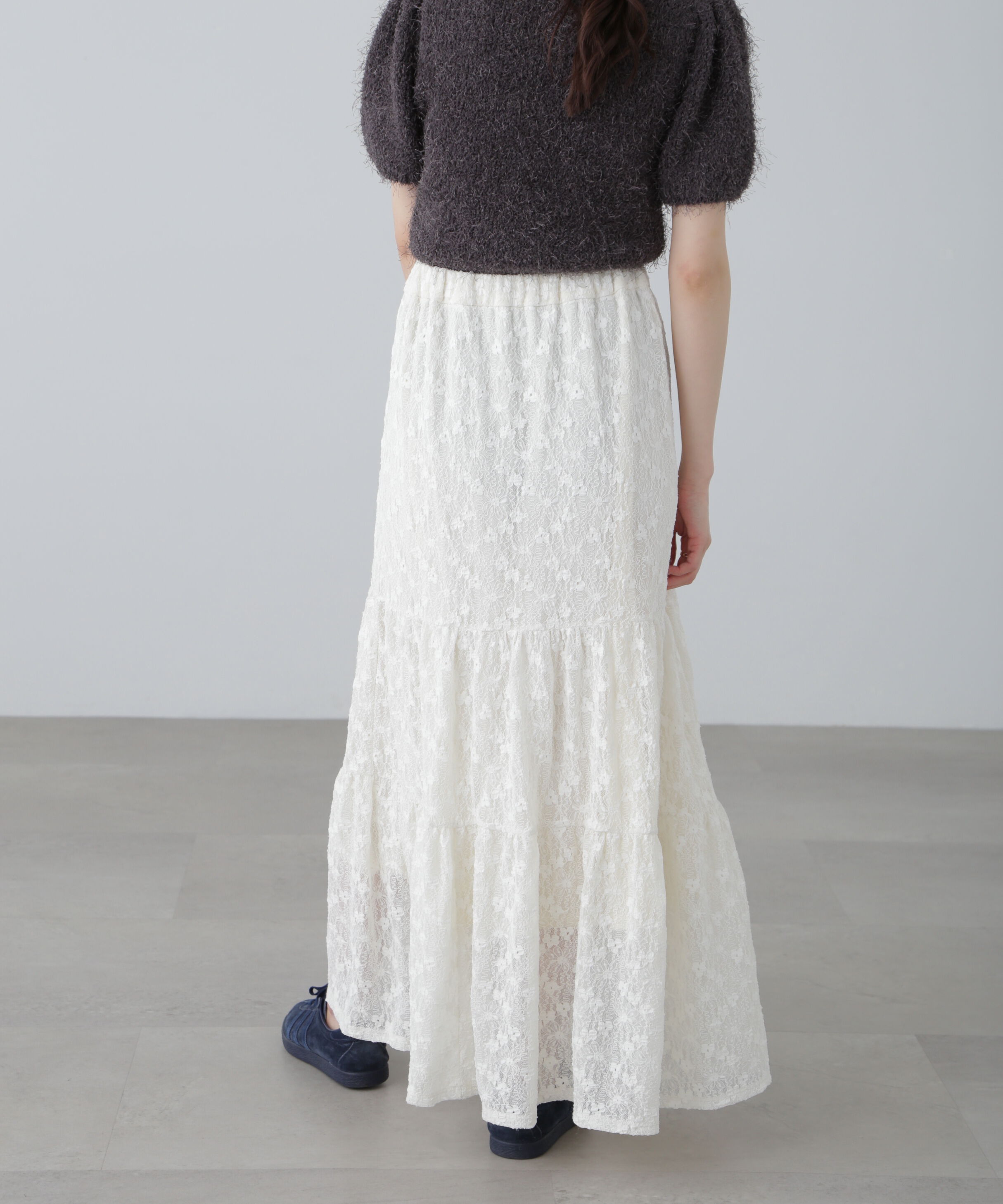 「レースティアードフレアスカート」|スカート|