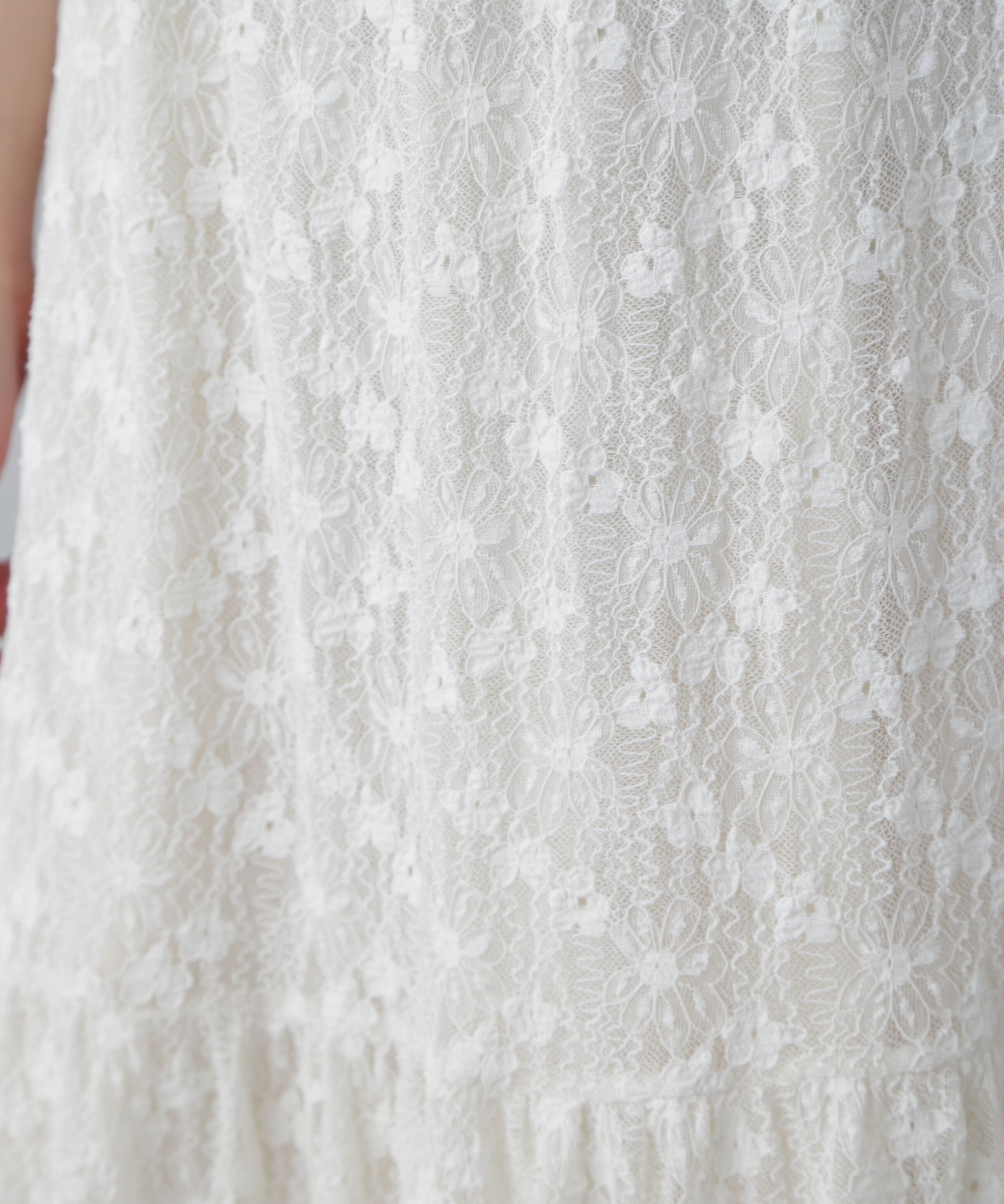  「レースティアードフレアスカート」|スカート|