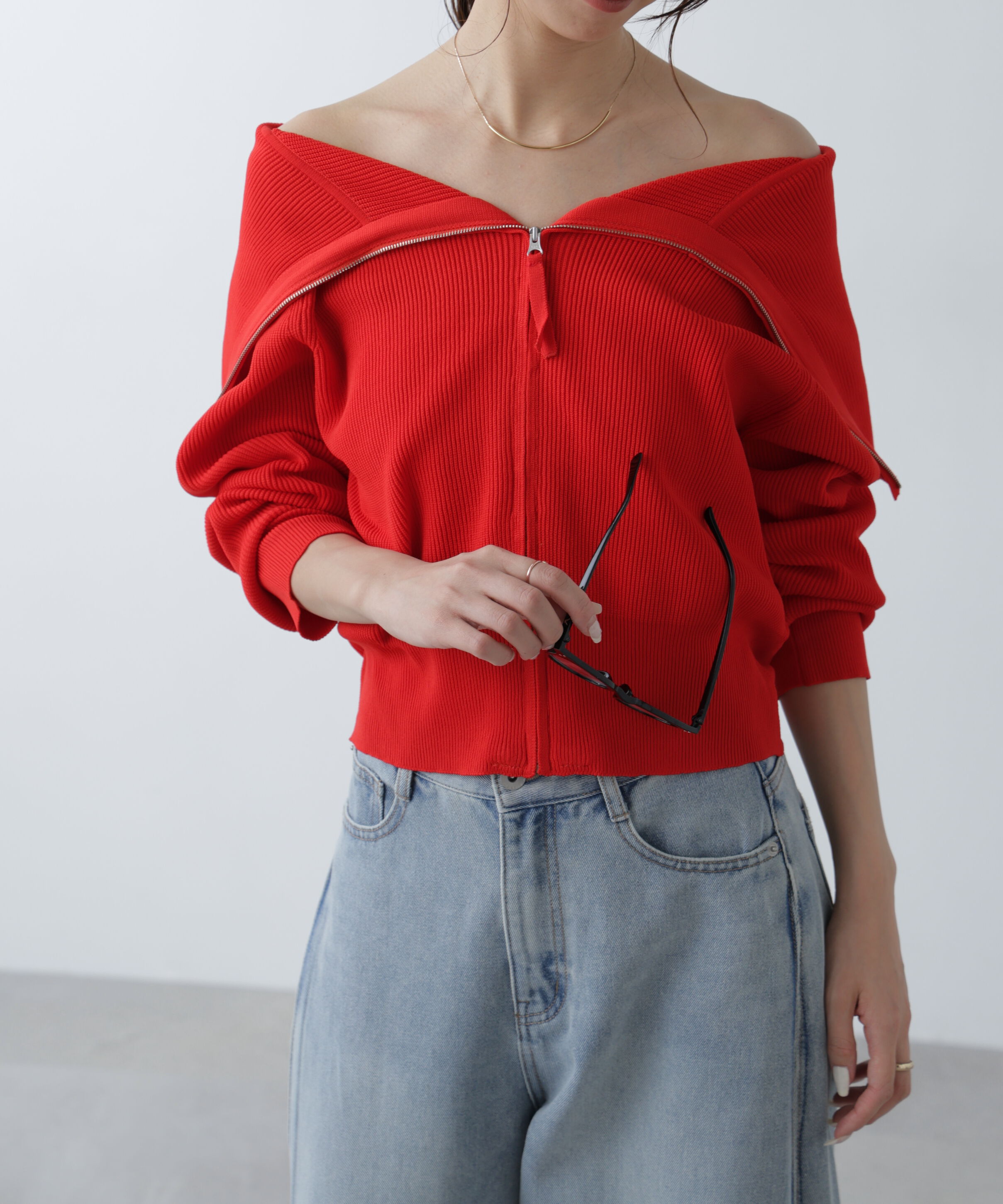  「セーラージップカーディガン」|ニット・セーター|