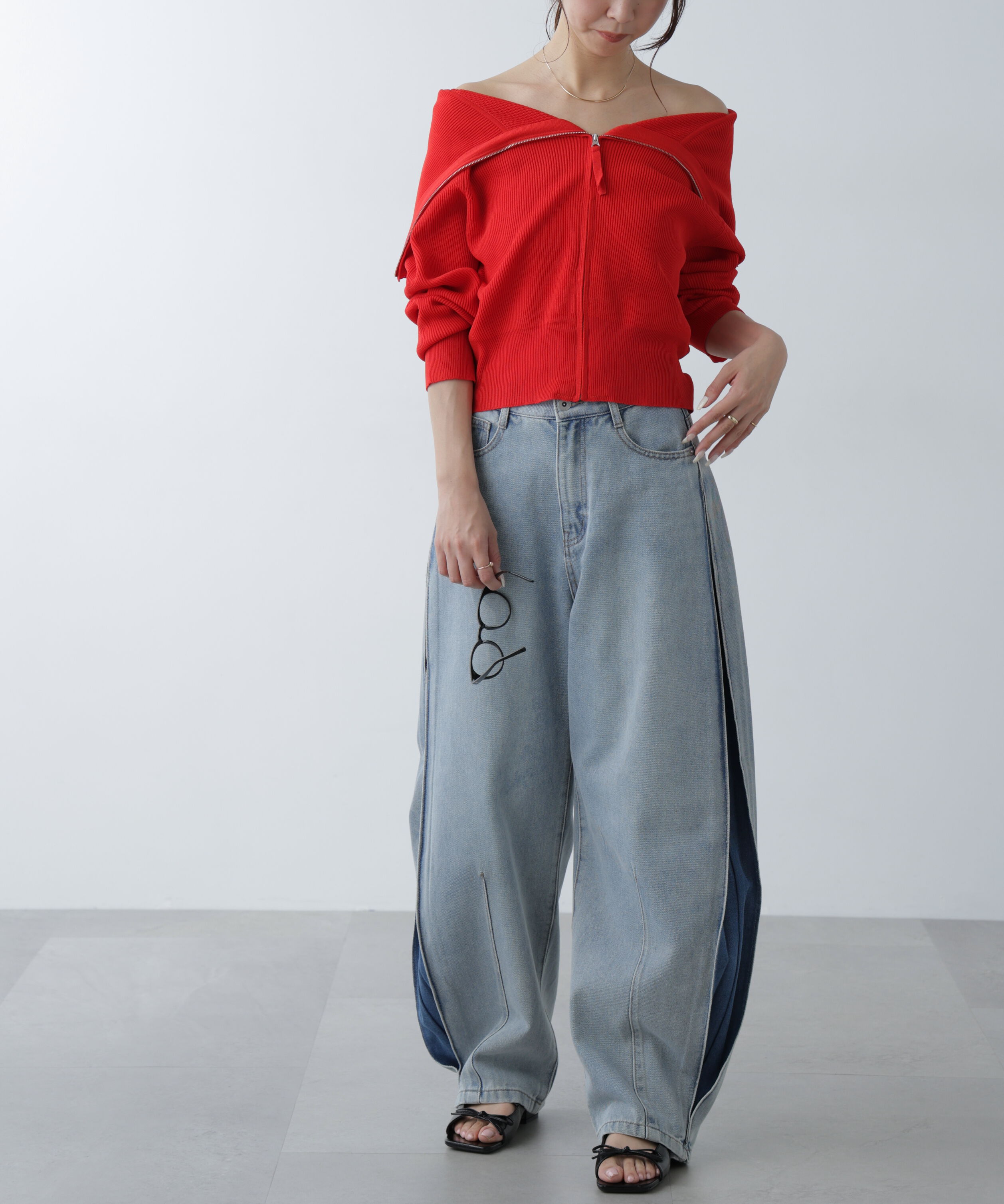  「セーラージップカーディガン」|ニット・セーター|