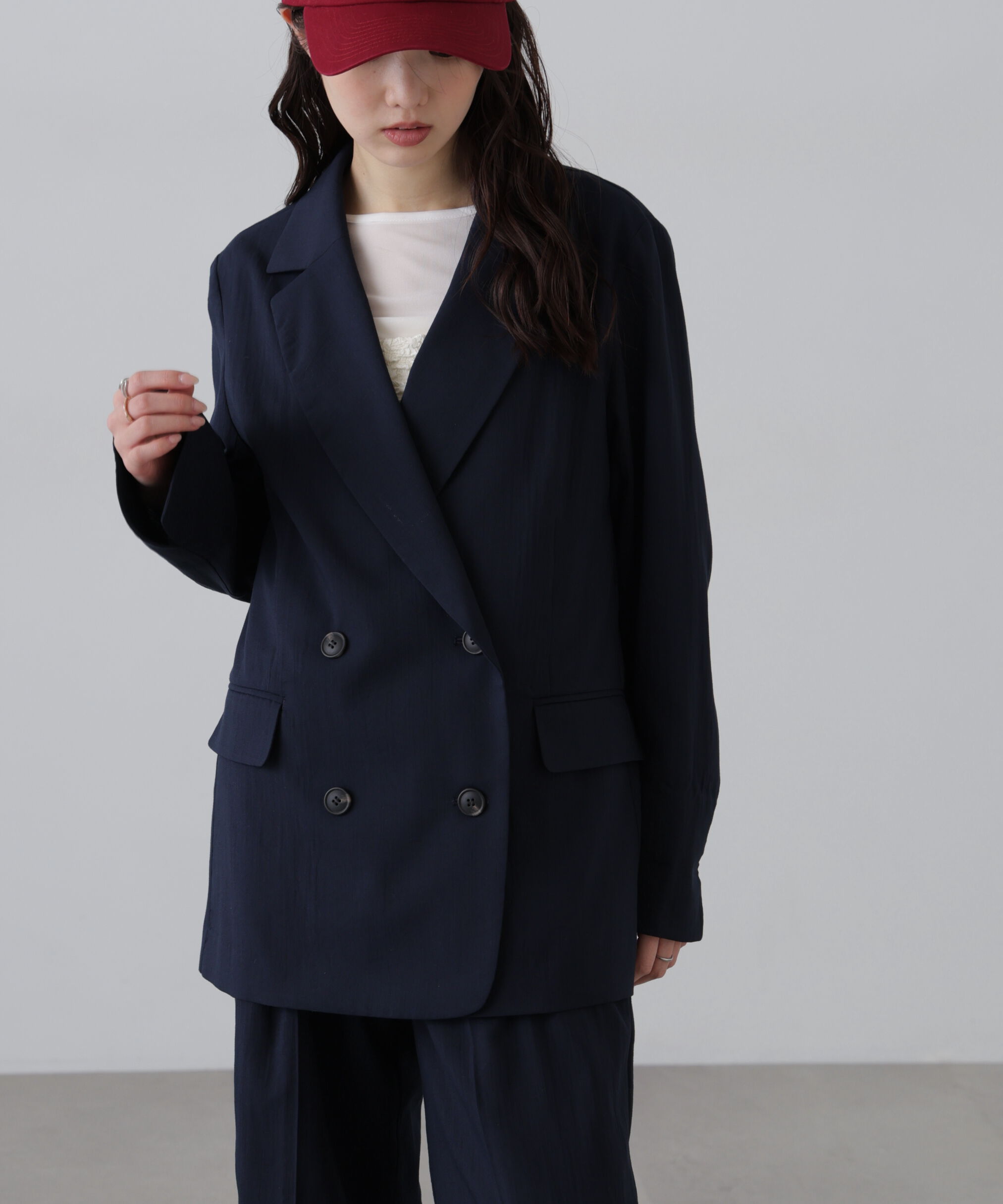  「麻調合繊ダブルブレストジャケット」|その他|