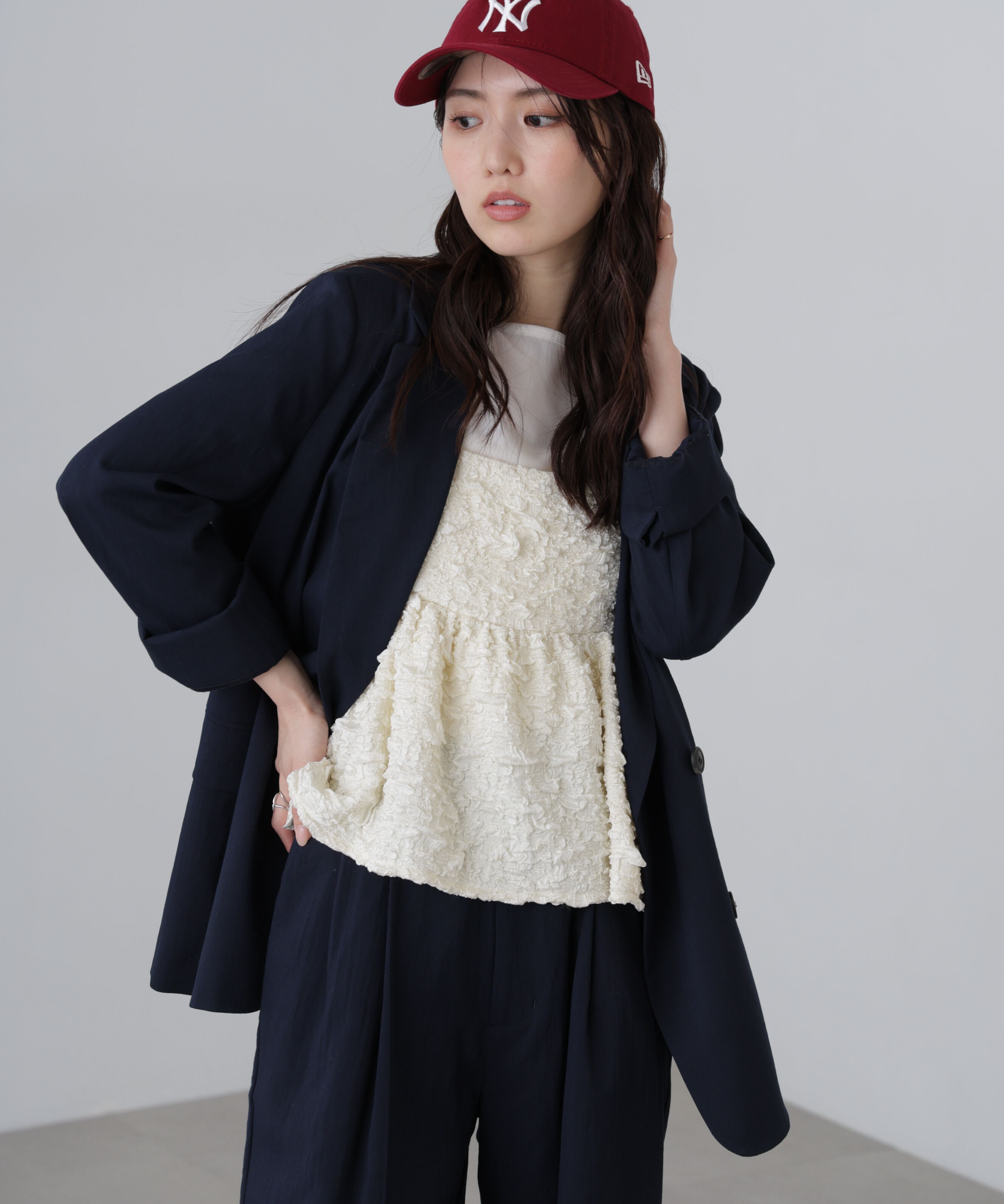  「麻調合繊ダブルブレストジャケット」|その他|