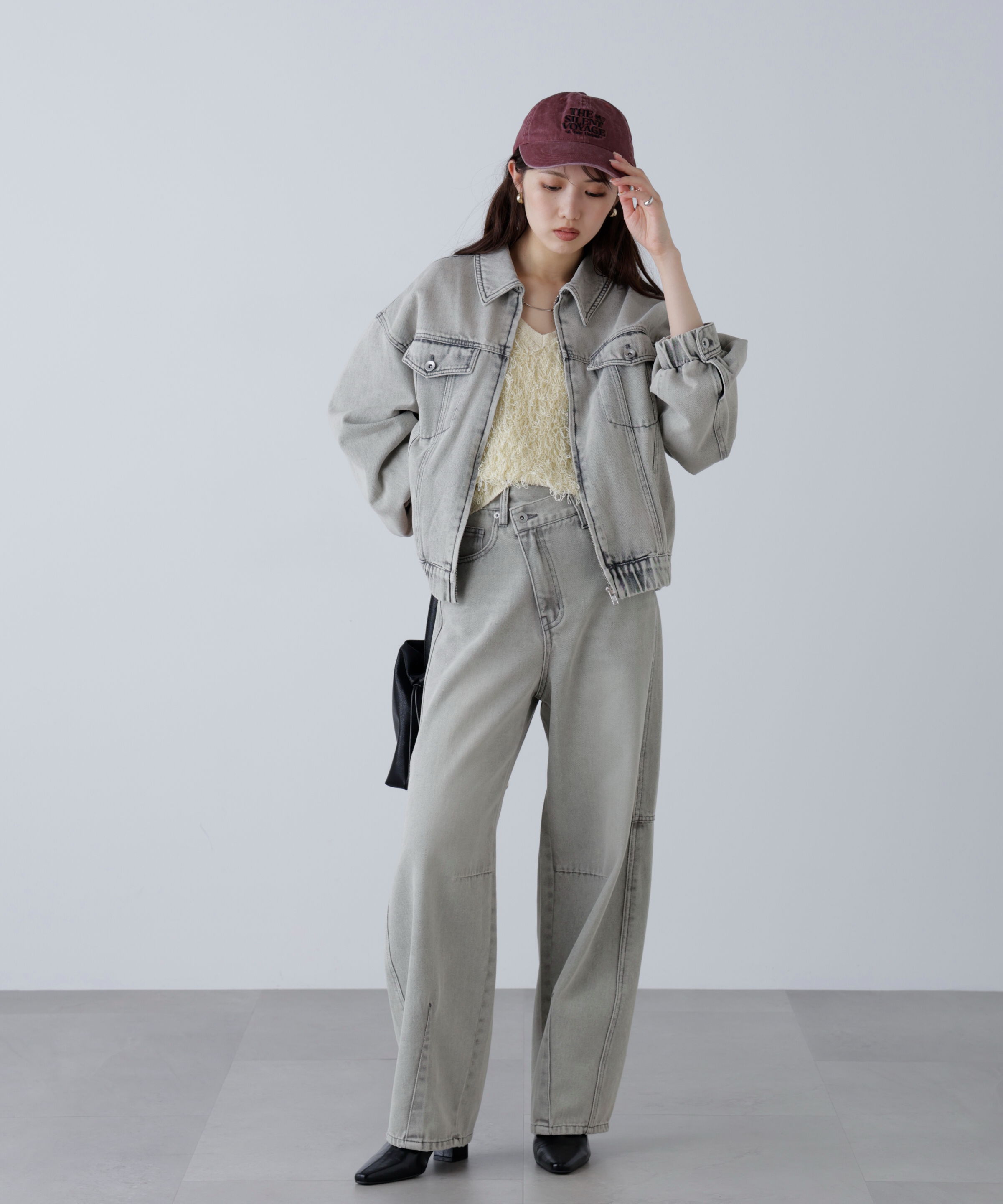  「オーバーサイズデニムジャケット」|ブルゾン・スタジャン|