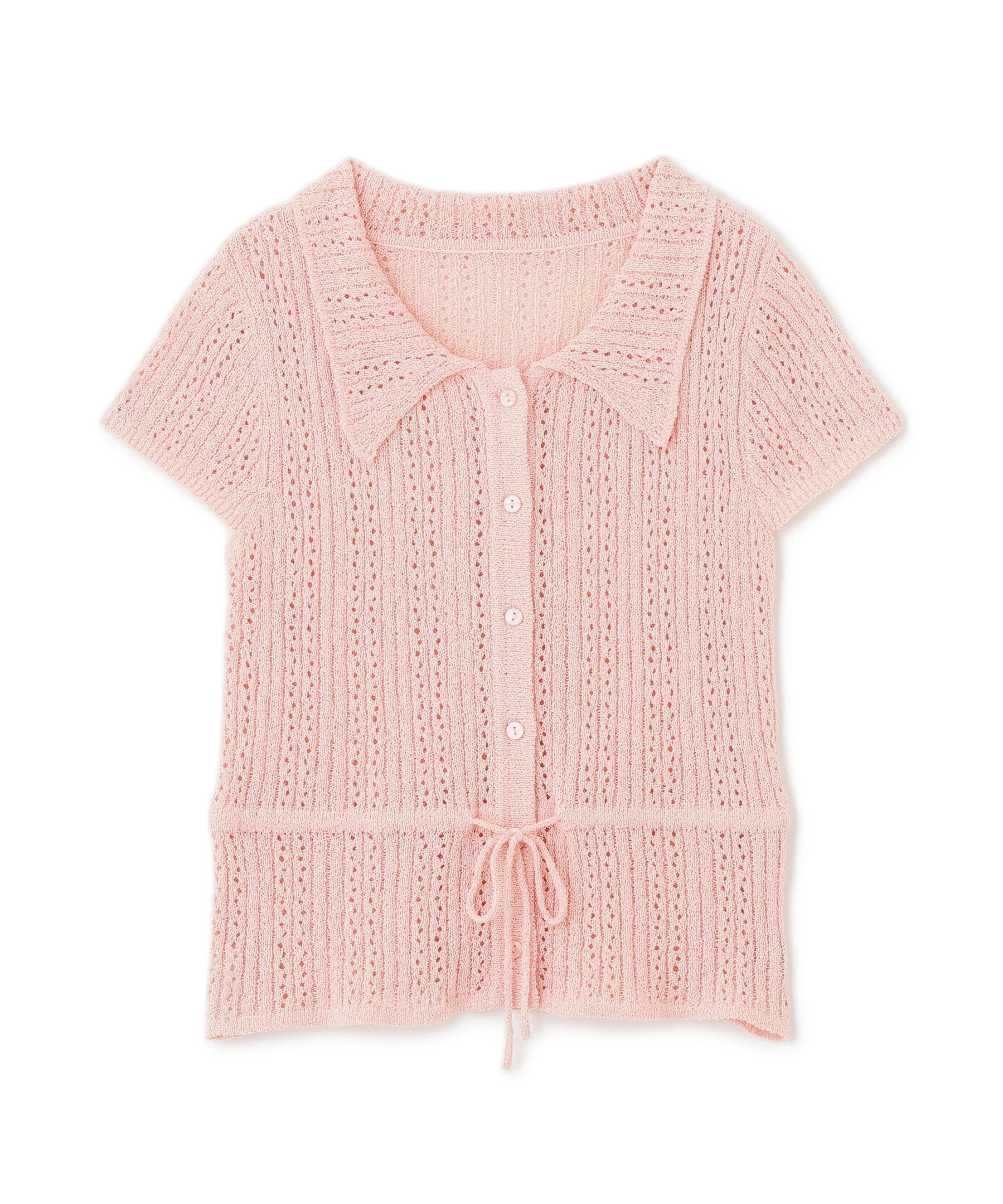  「透かし編みペプラムニット」|ニット・セーター|