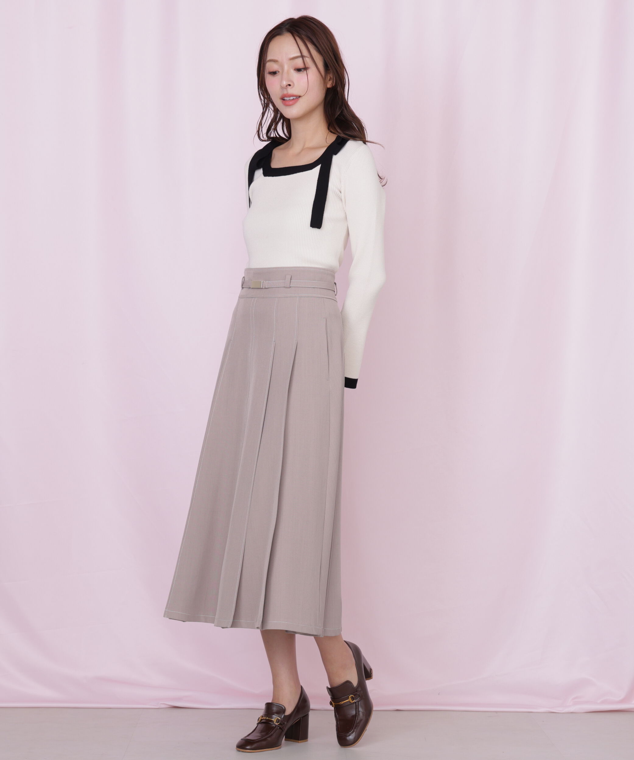  「＜セットアップ対応＞ベーシックツイルスカート」|スカート|