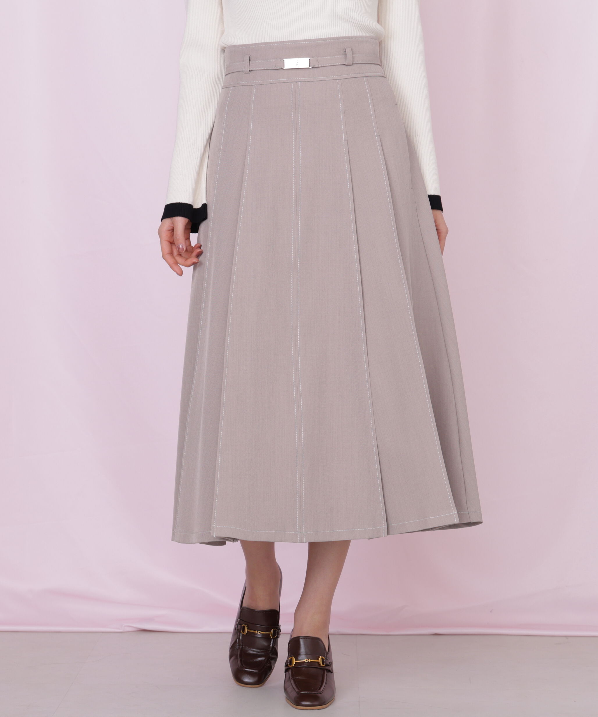  「＜セットアップ対応＞ベーシックツイルスカート」|スカート|