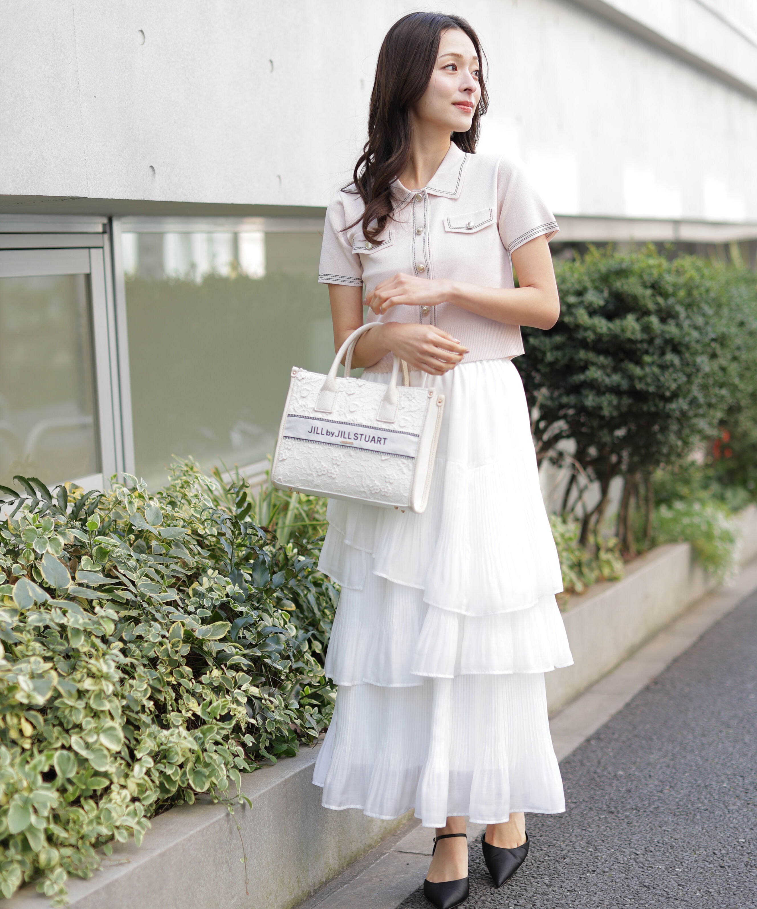  「プリーツランダムティアードスカート」|スカート|