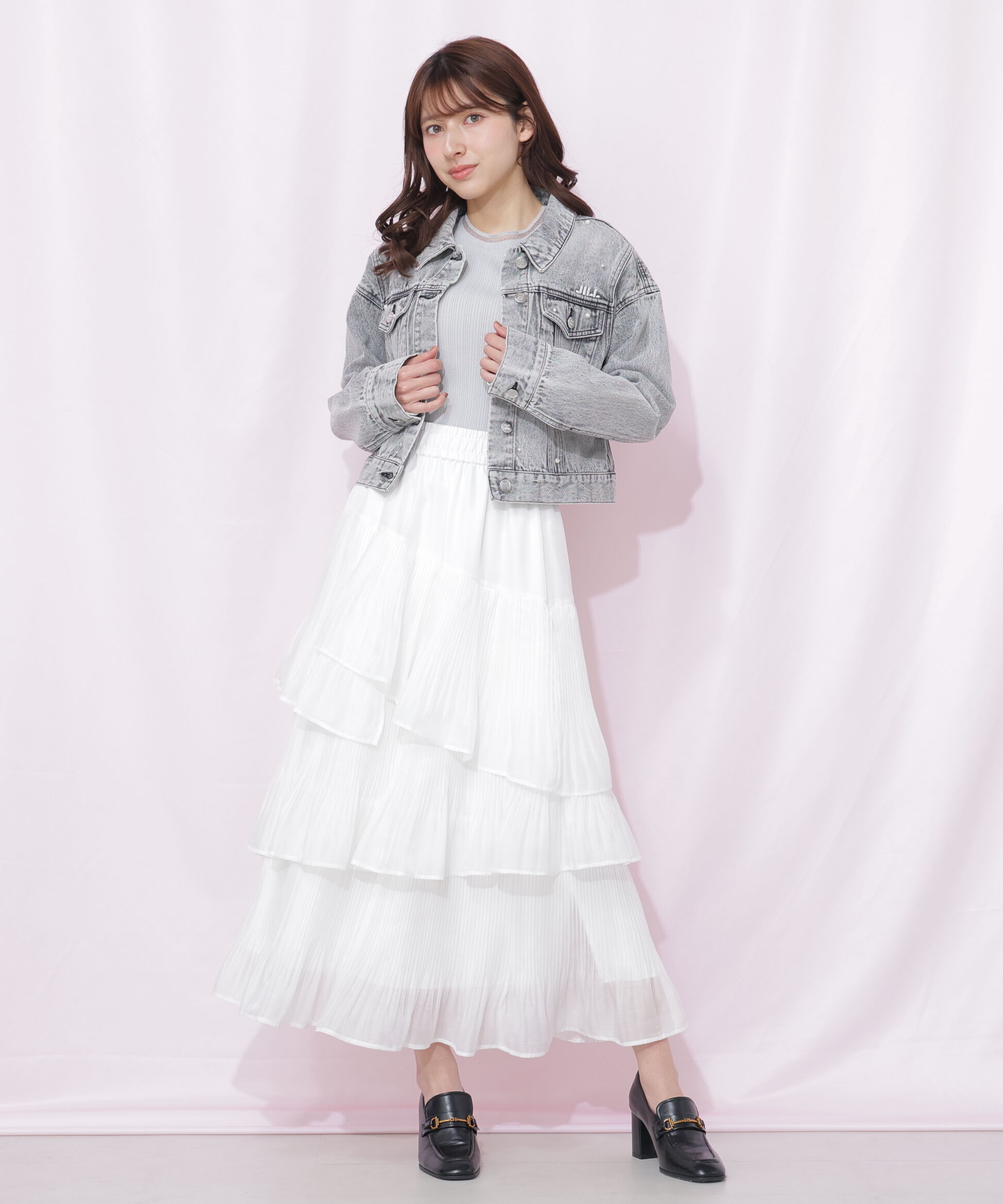  「プリーツランダムティアードスカート」|スカート|