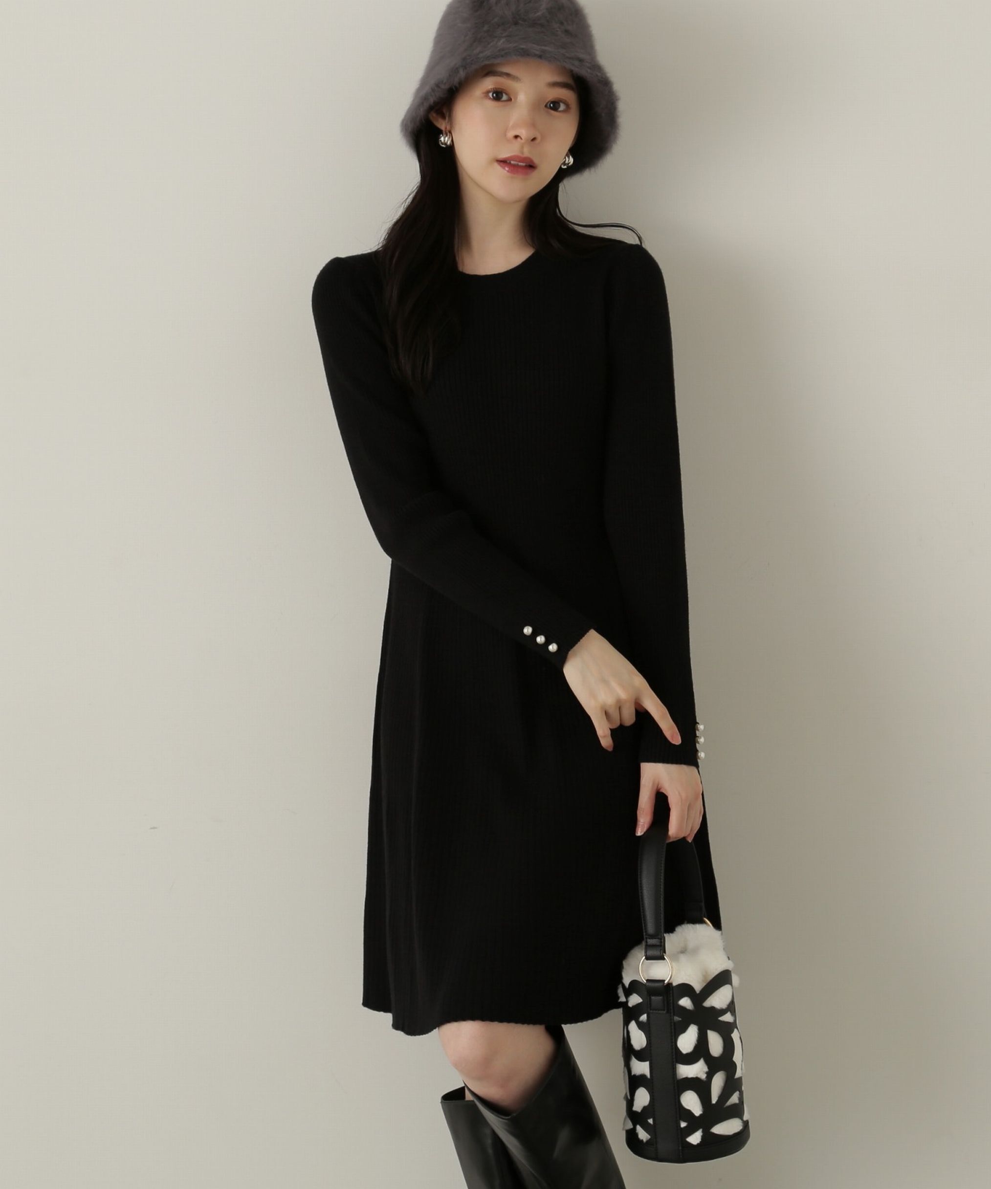 PROPORTION BODY DRESSING「リブミニニットワンピース　24AW」|ワンピース|