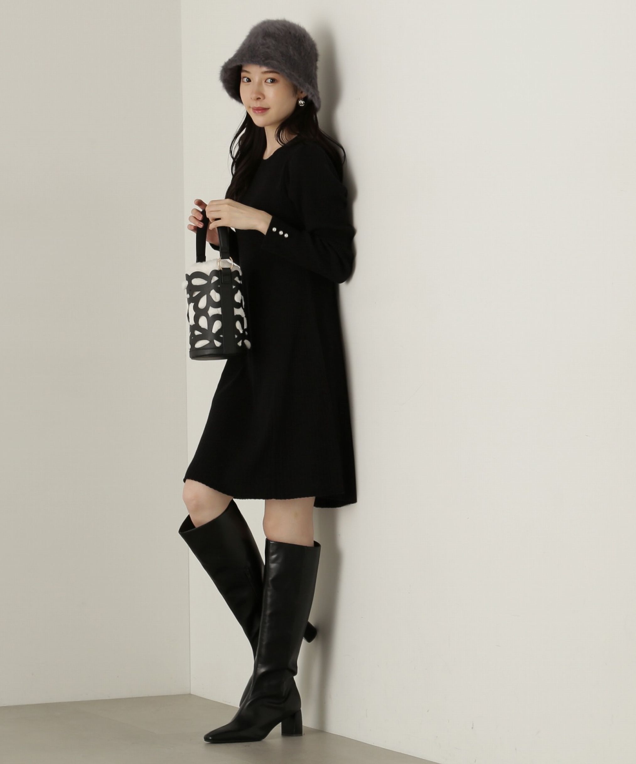 PROPORTION BODY DRESSING「リブミニニットワンピース　24AW」|ワンピース|