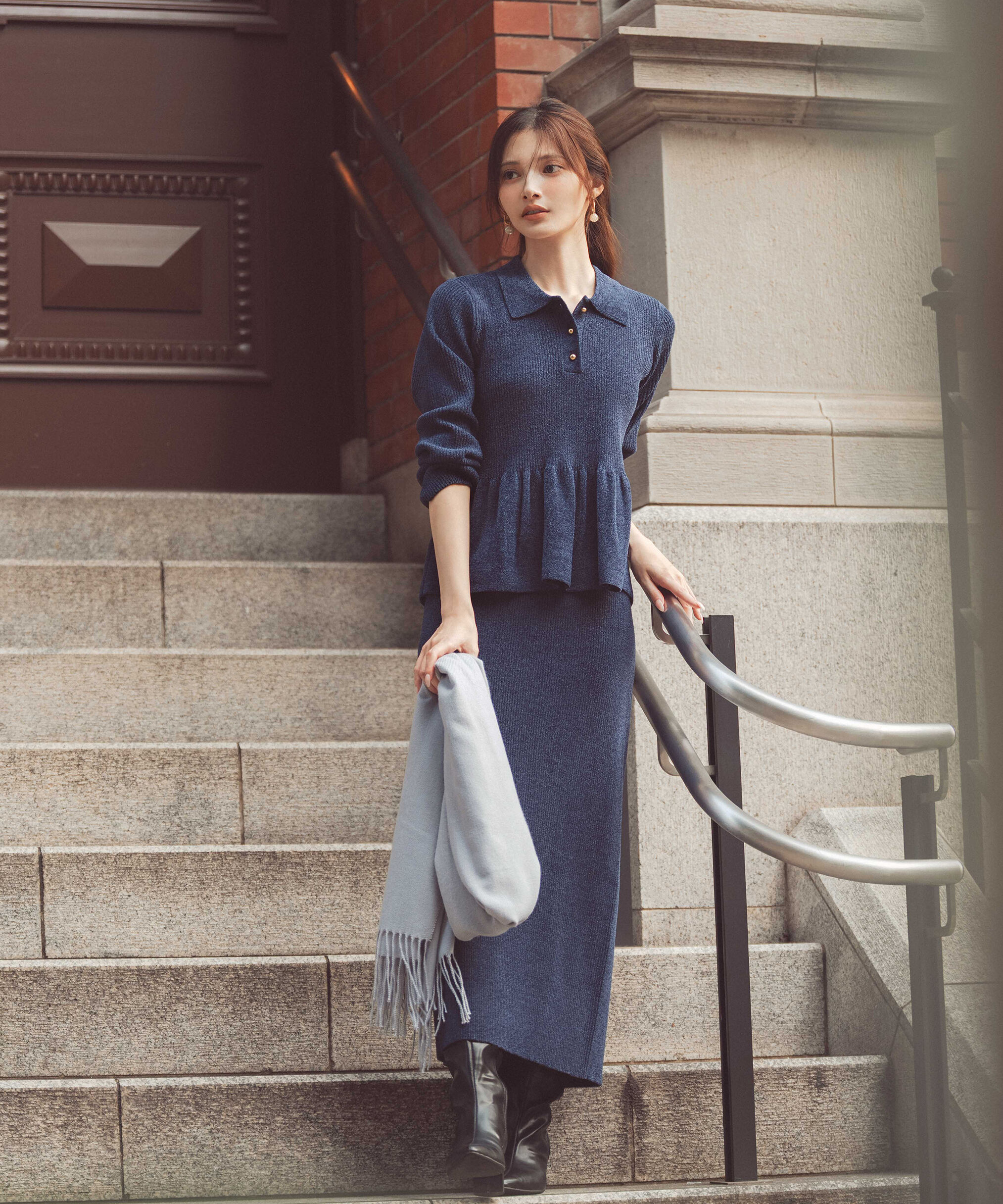 PROPORTION BODY DRESSING「ポロペプラムSETUP」|ワンピース|