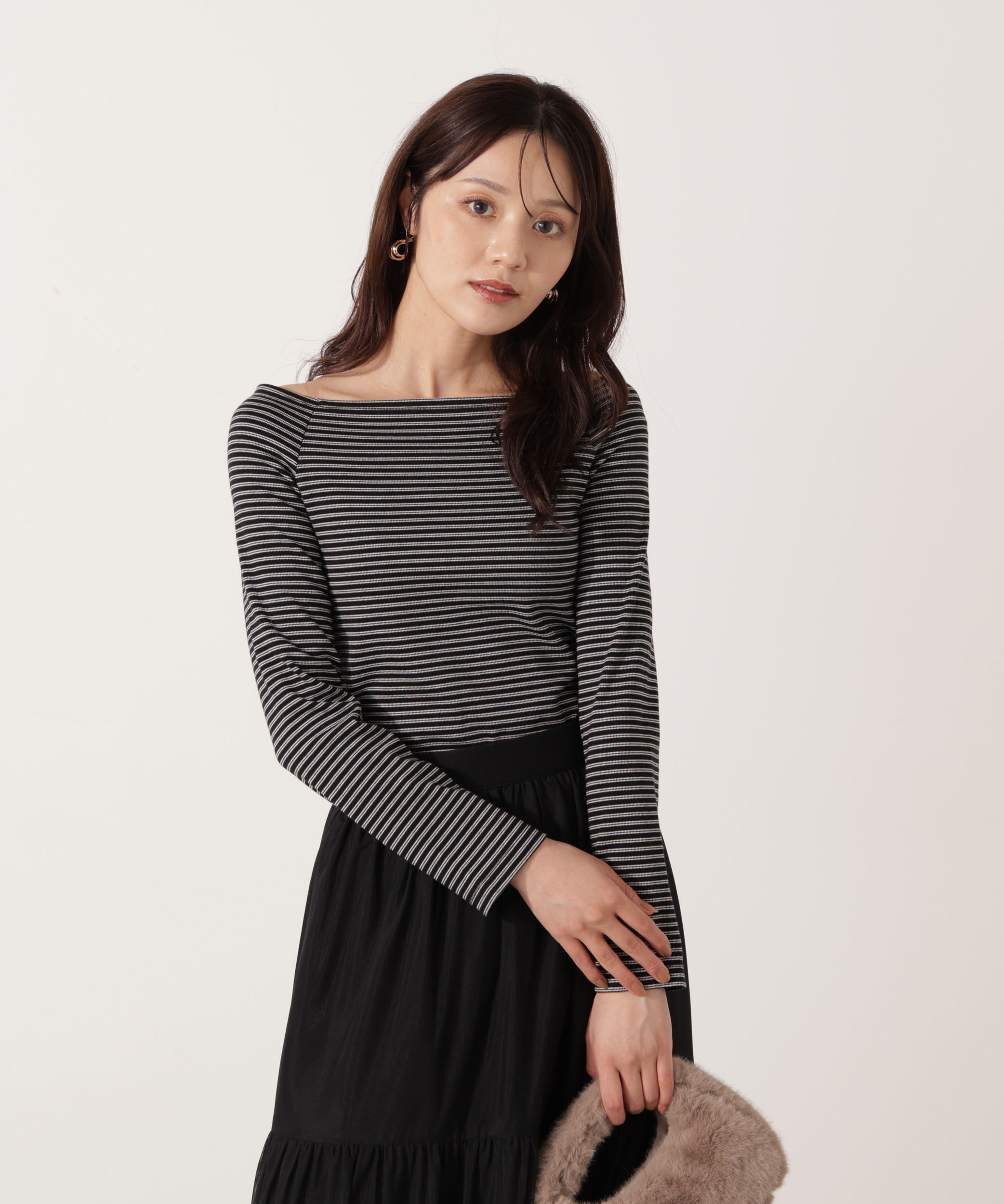 PROPORTION BODY DRESSING「＜ハンドウォッシャブル＞オフショルカットソー」|Tシャツ・カットソー|