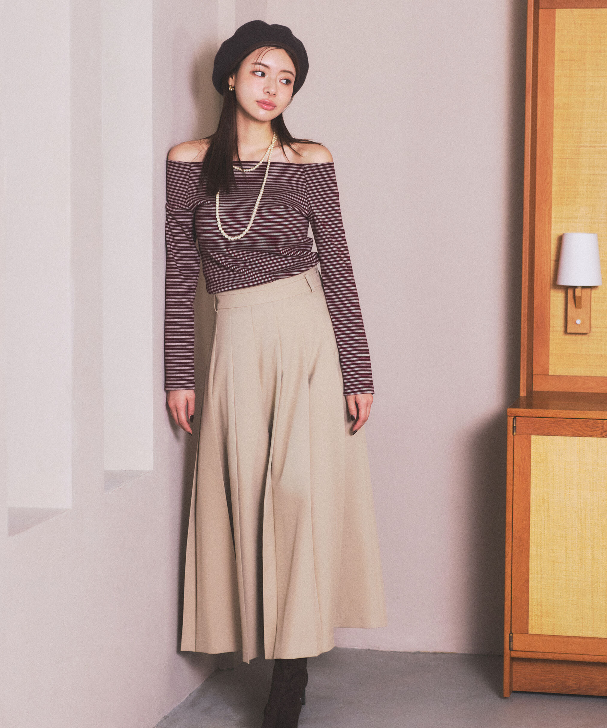 PROPORTION BODY DRESSING「＜ハンドウォッシャブル＞オフショルカットソー」|Tシャツ・カットソー|