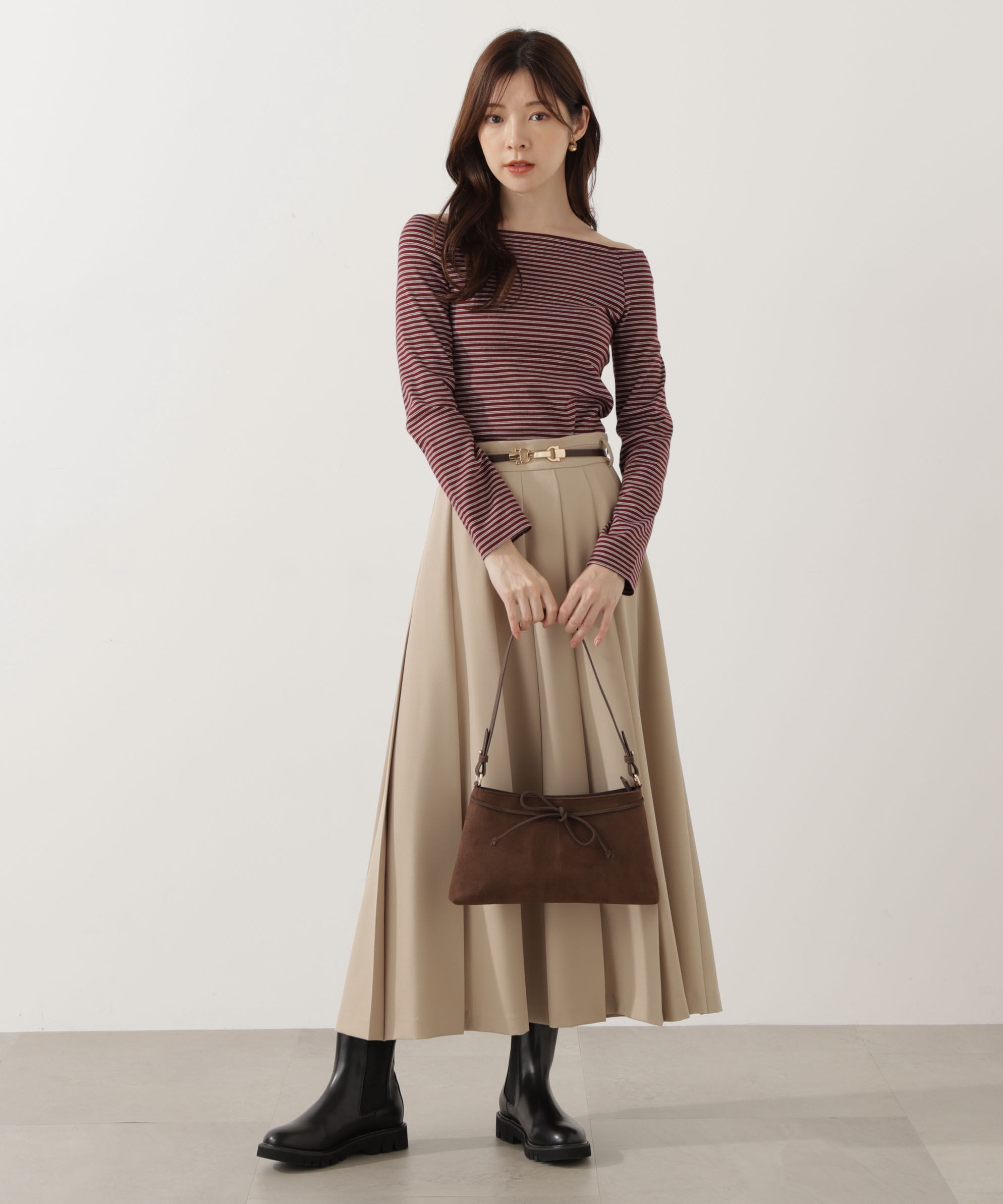 PROPORTION BODY DRESSING「＜ハンドウォッシャブル＞オフショルカットソー」|Tシャツ・カットソー|