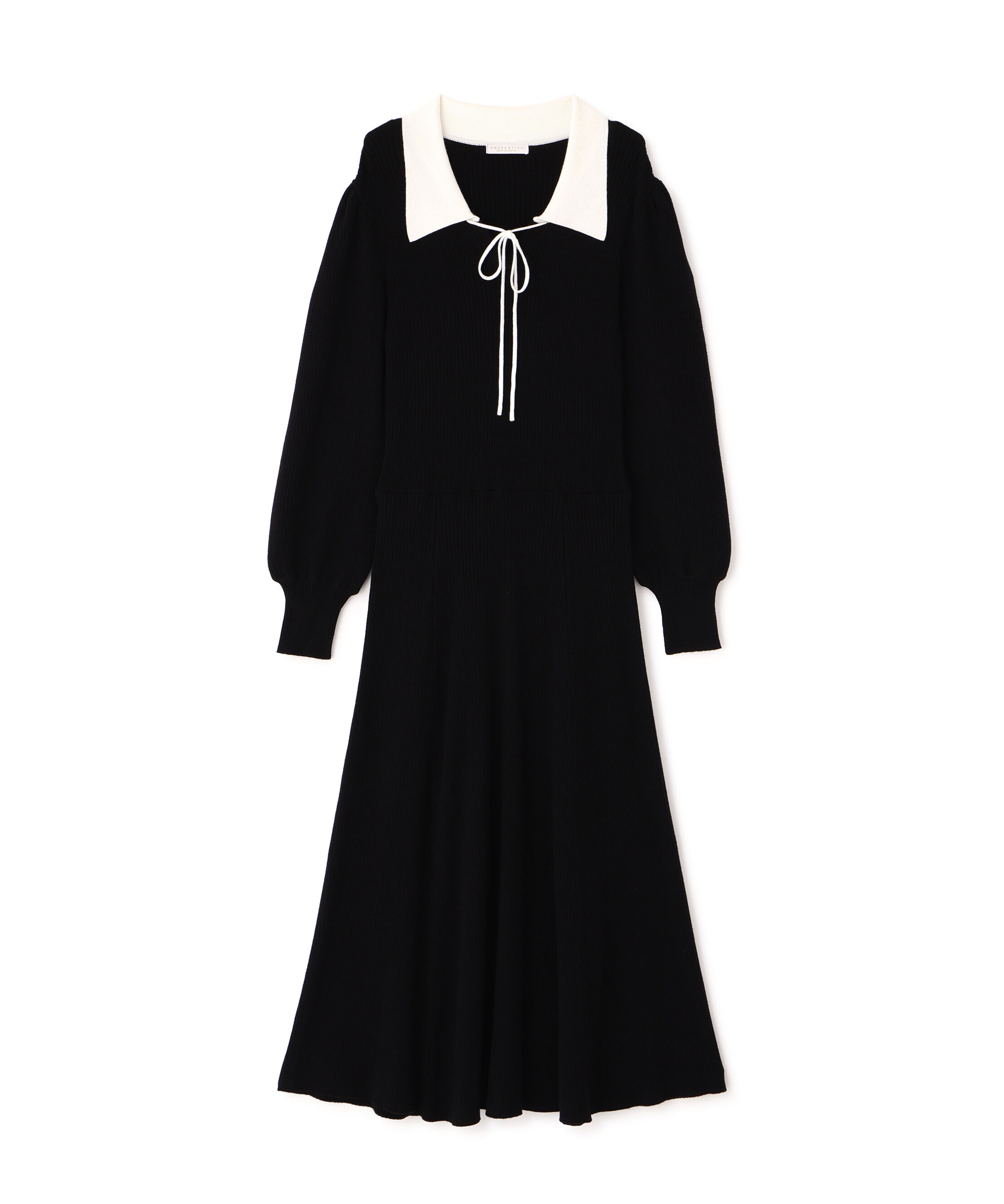 PROPORTION BODY DRESSING「リボン衿付きニットワンピース」|ワンピース|