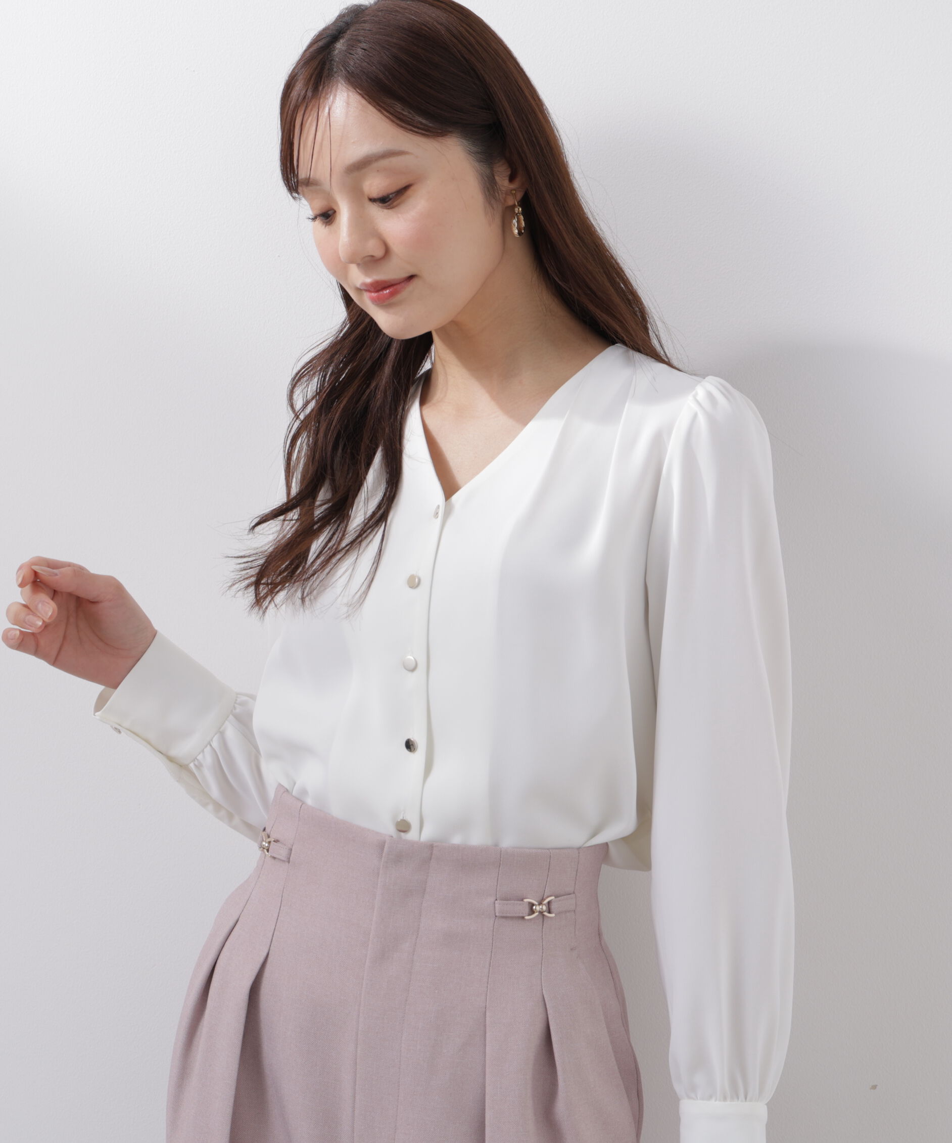 PROPORTION BODY DRESSING「キラ釦タックブラウス　26SS」|シャツ・ブラウス|