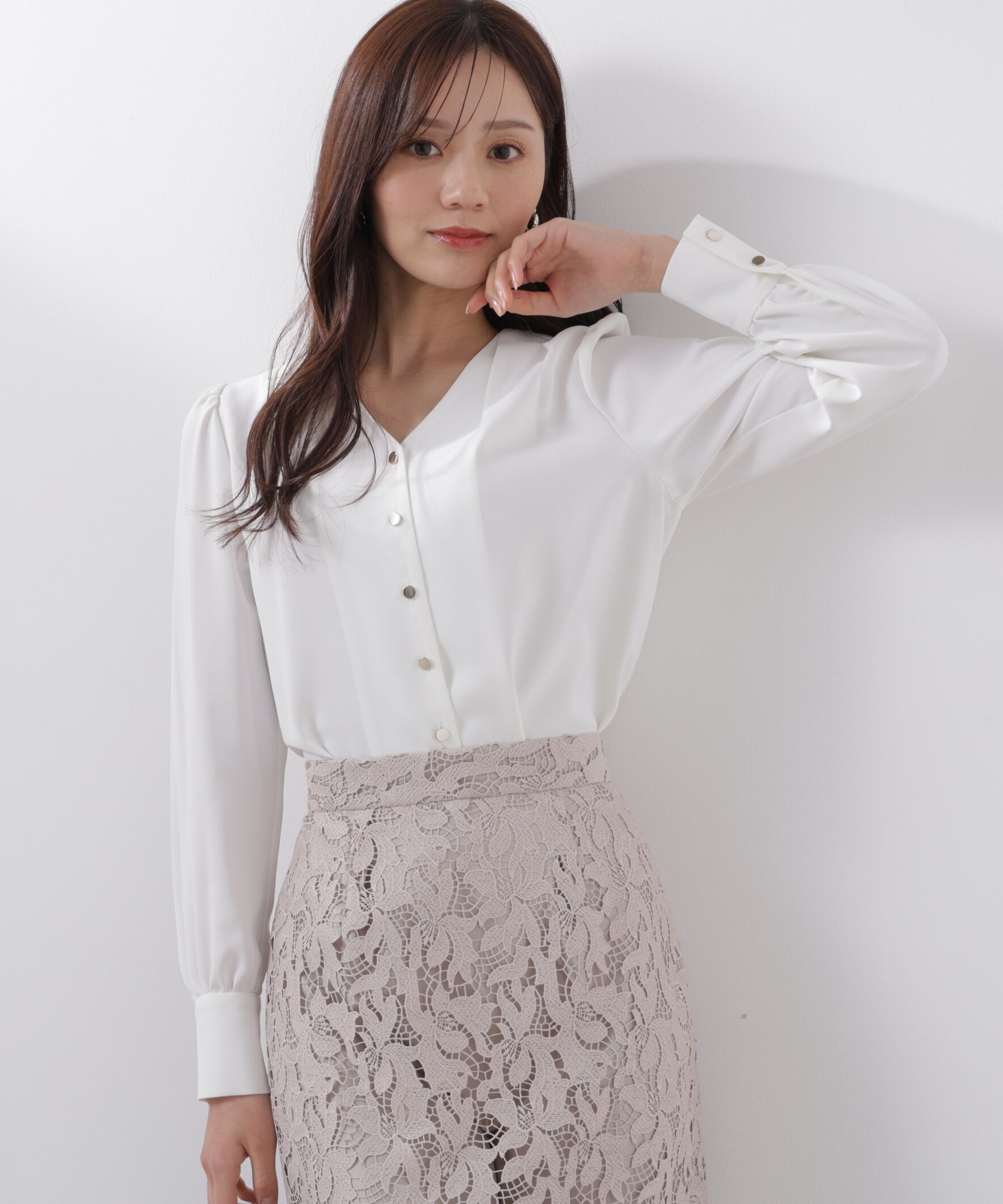 PROPORTION BODY DRESSING「キラ釦タックブラウス　26SS」|シャツ・ブラウス|