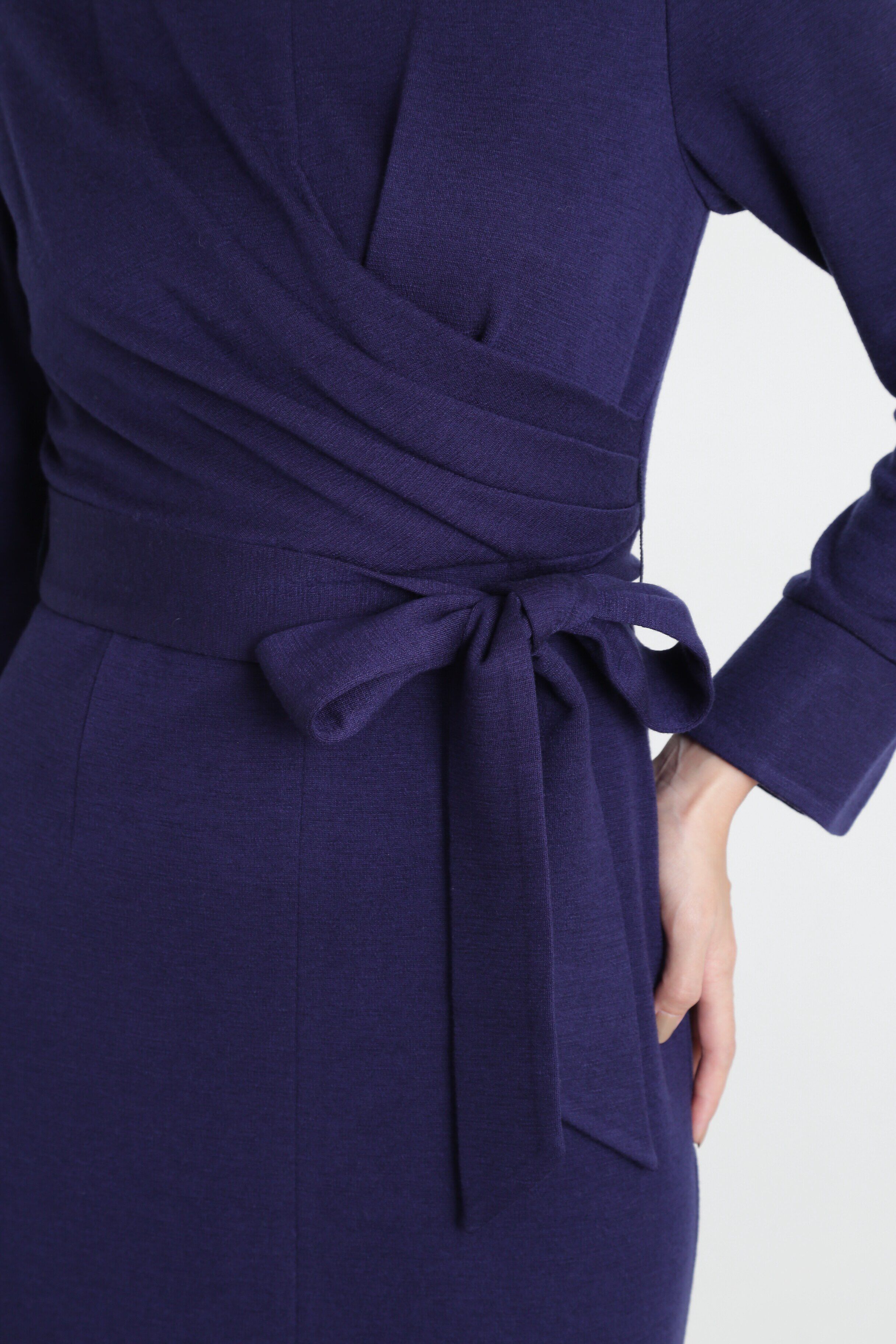  「フロントクロスウールジャージワンピース」|ワンピース|