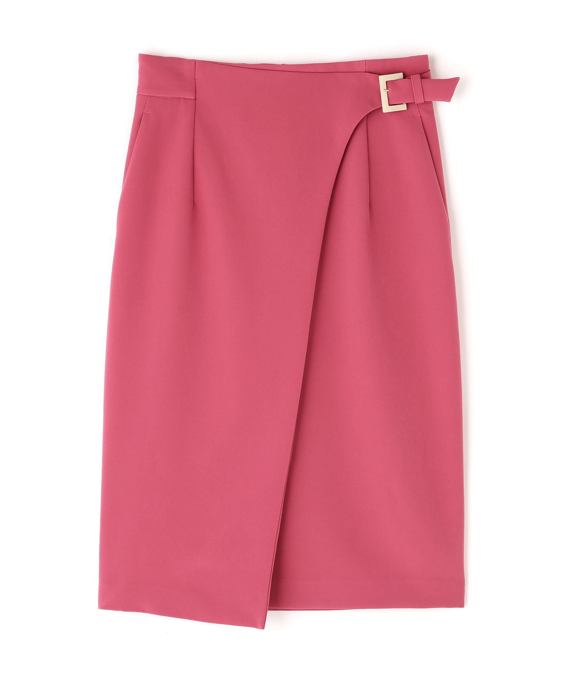  「サイドバックルラップ風スカート」|スカート|