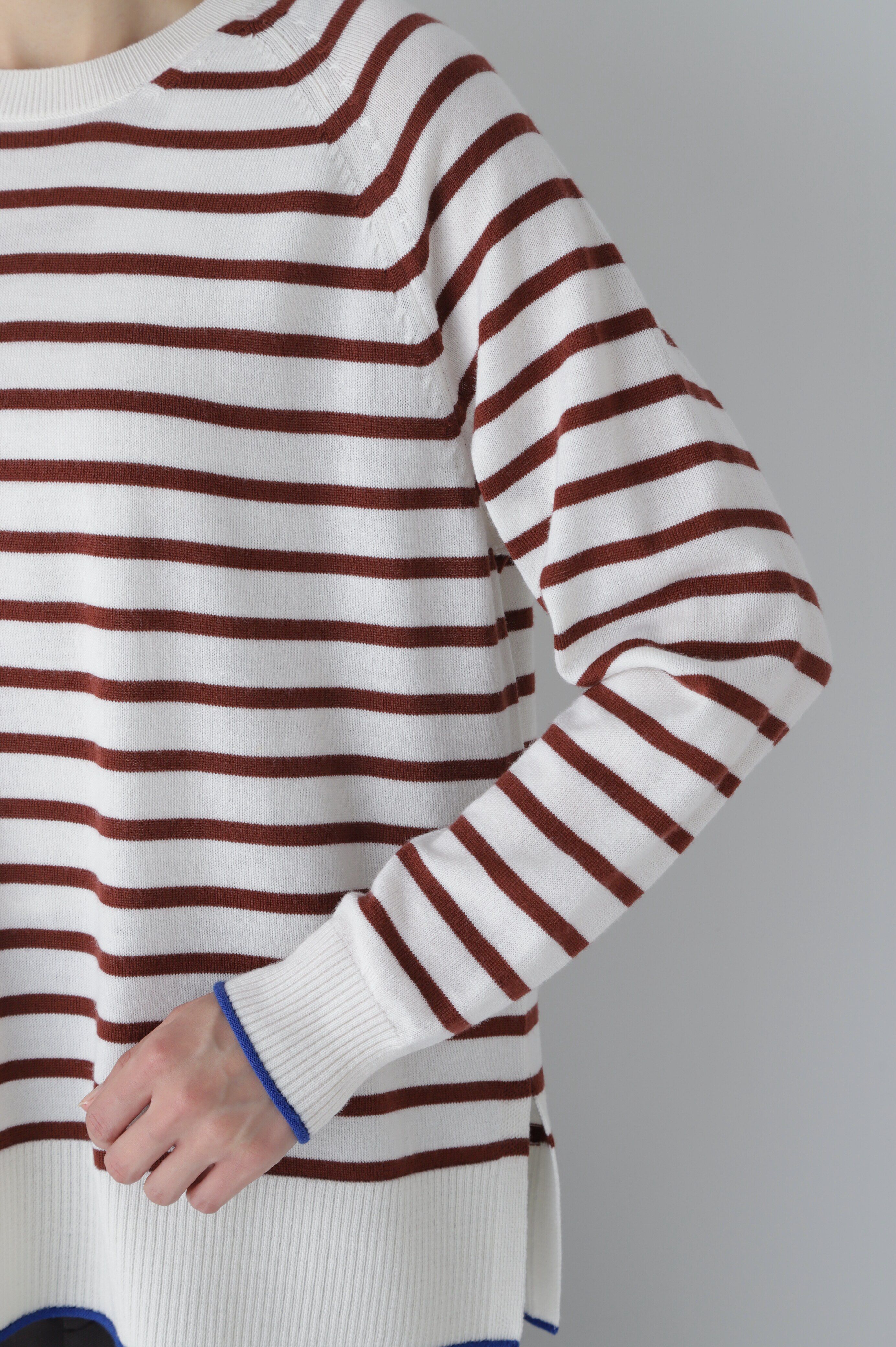  「◆梳毛ボーダーニット」|ニット・セーター|