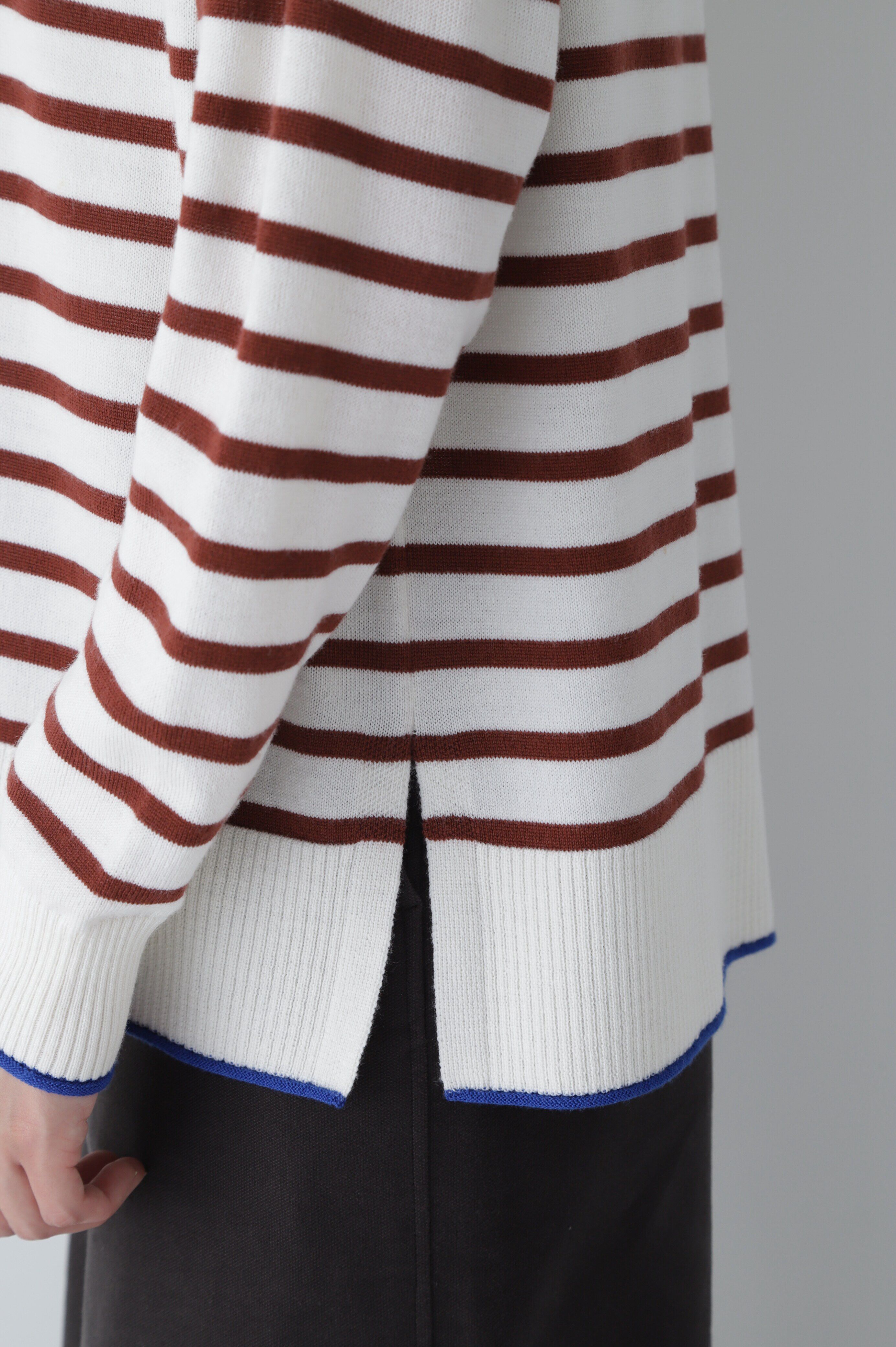  「◆梳毛ボーダーニット」|ニット・セーター|