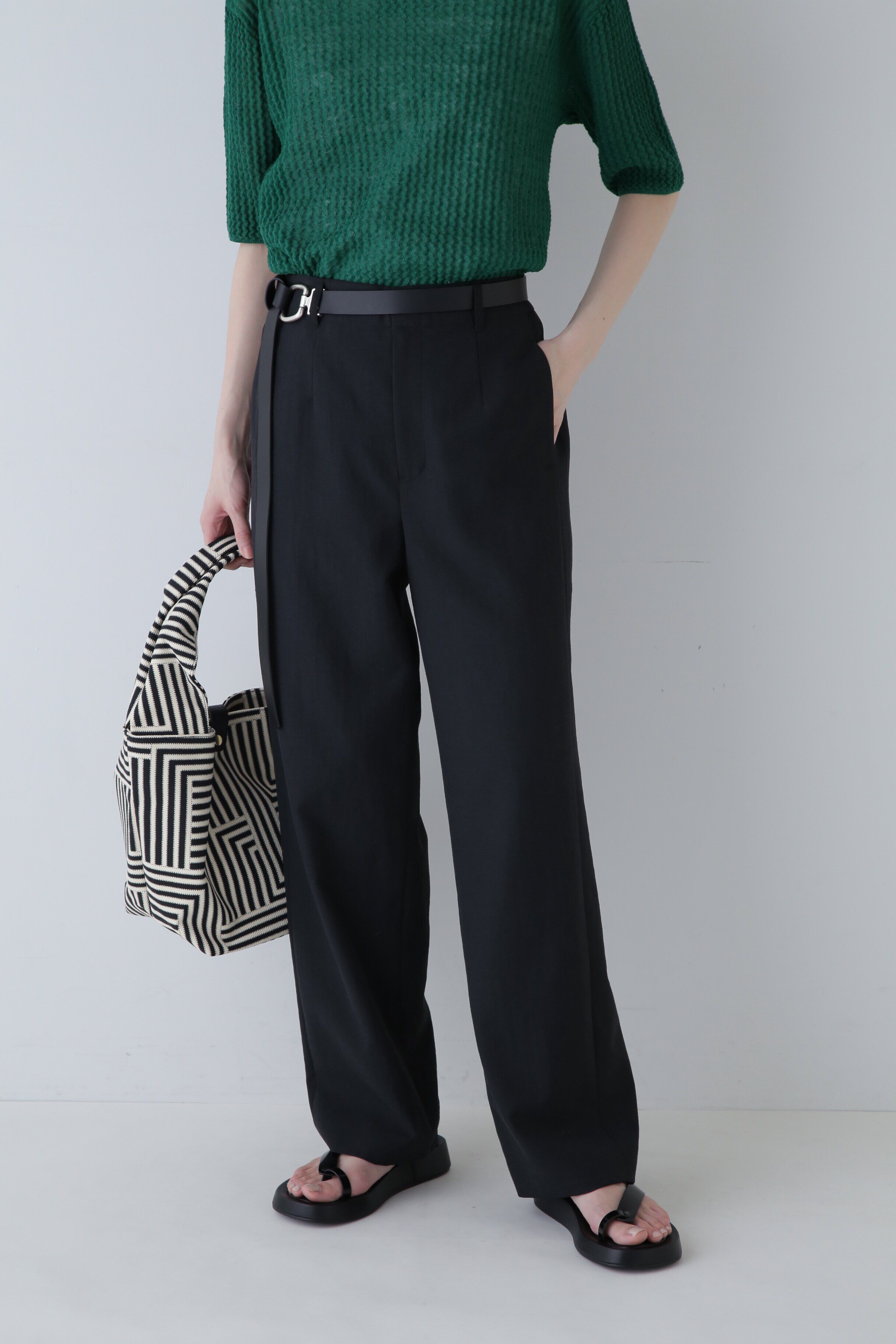  「◆バイオツイルセミワイドパンツ」|その他|ブラック