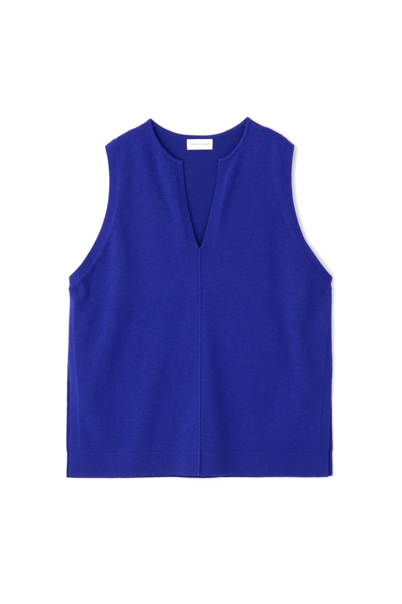  「◆キーネックミドル丈ニットベスト」|ニット・セーター|