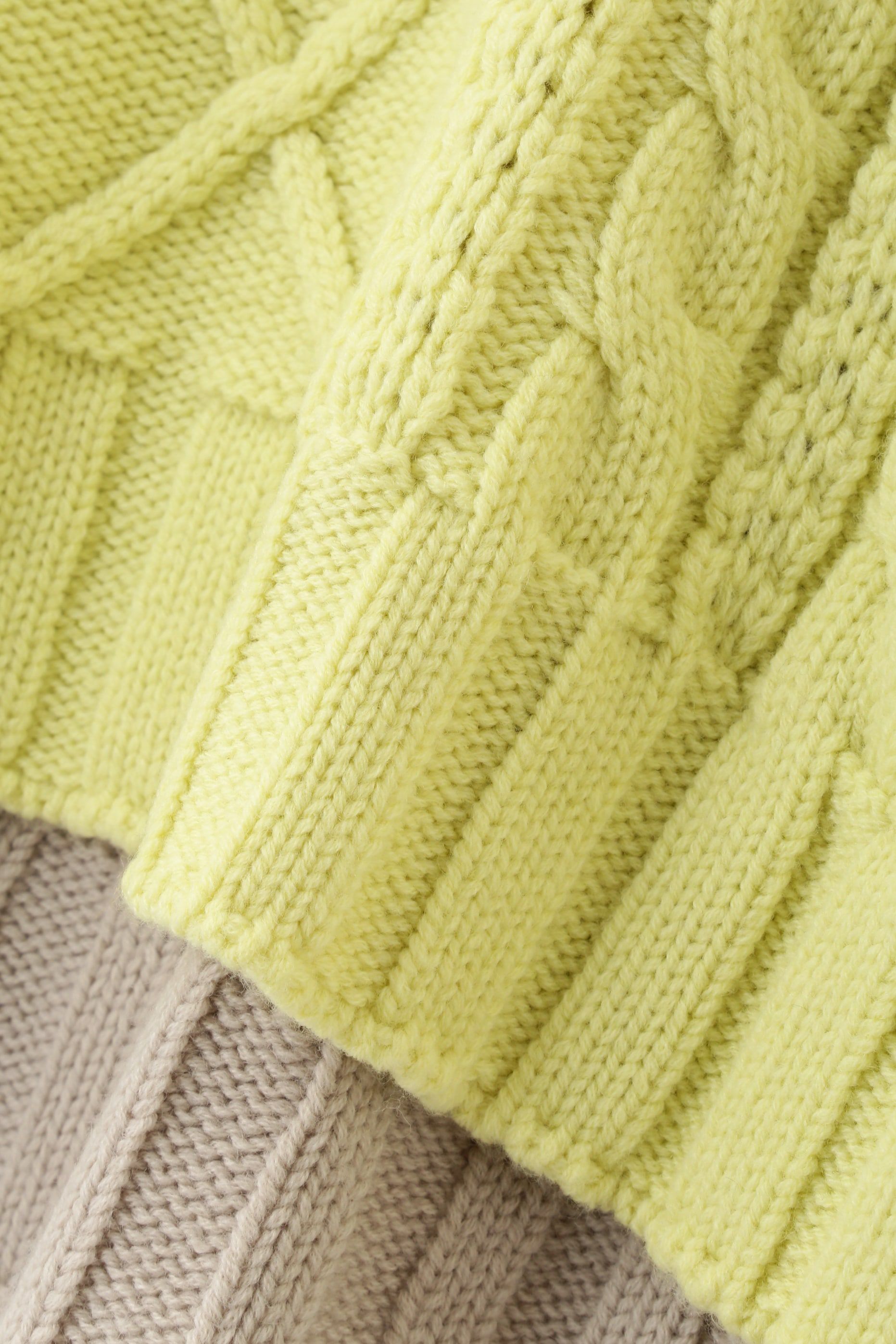  「◆バイカラーケーブルニット」|ニット・セーター|