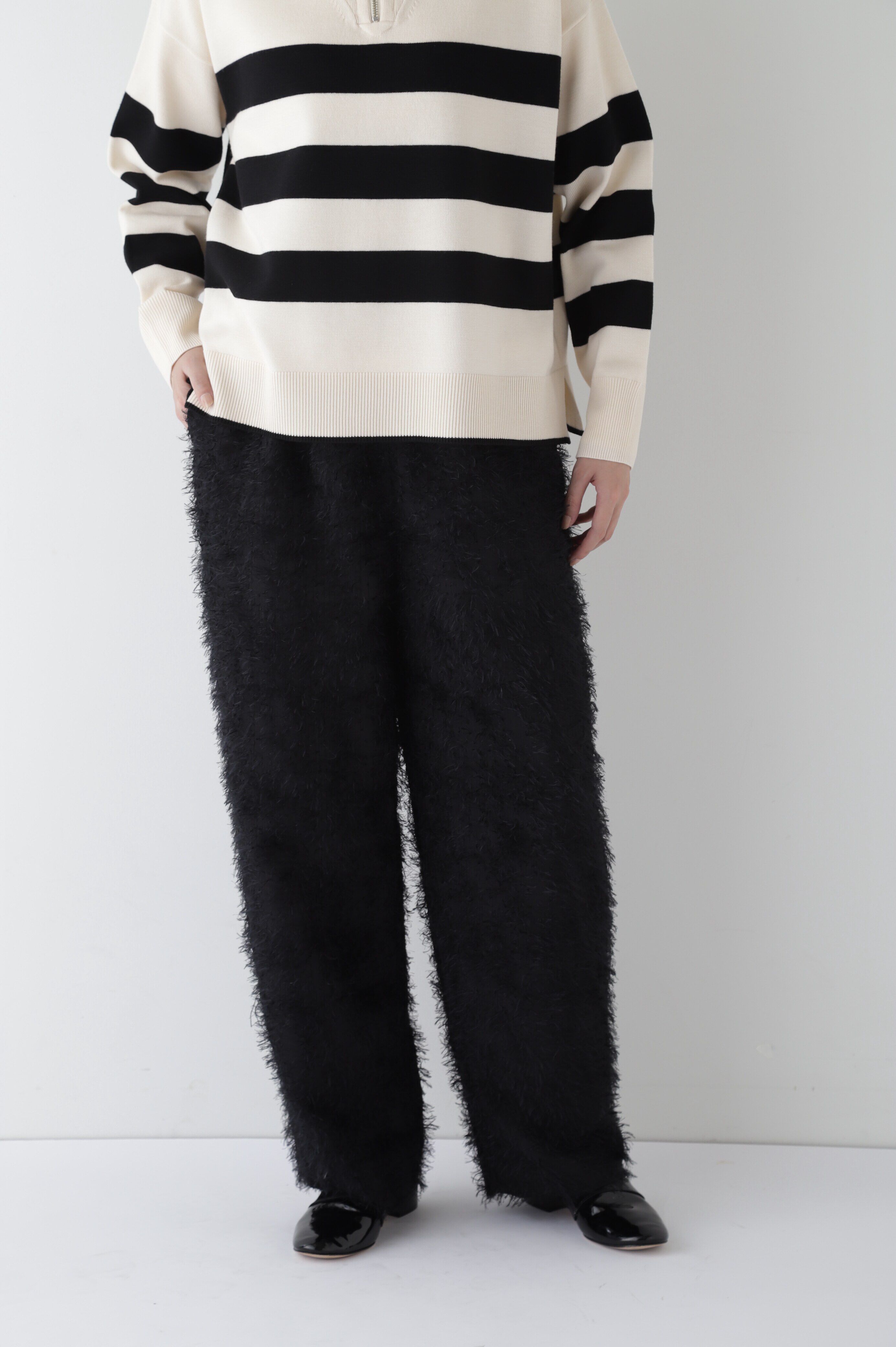  「◆カットジャカードイージーパンツ」|その他|ブラック