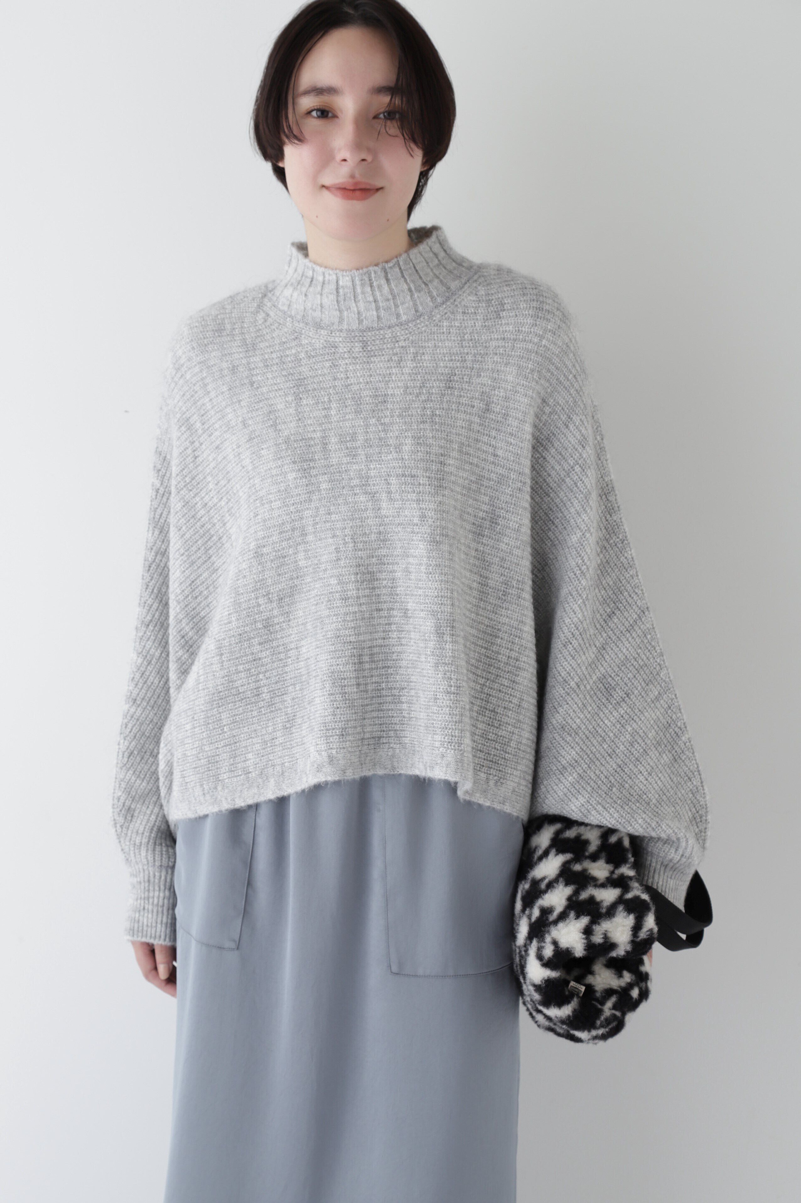  「◆ラメ畦プルオーバー」|ニット・セーター|グレー