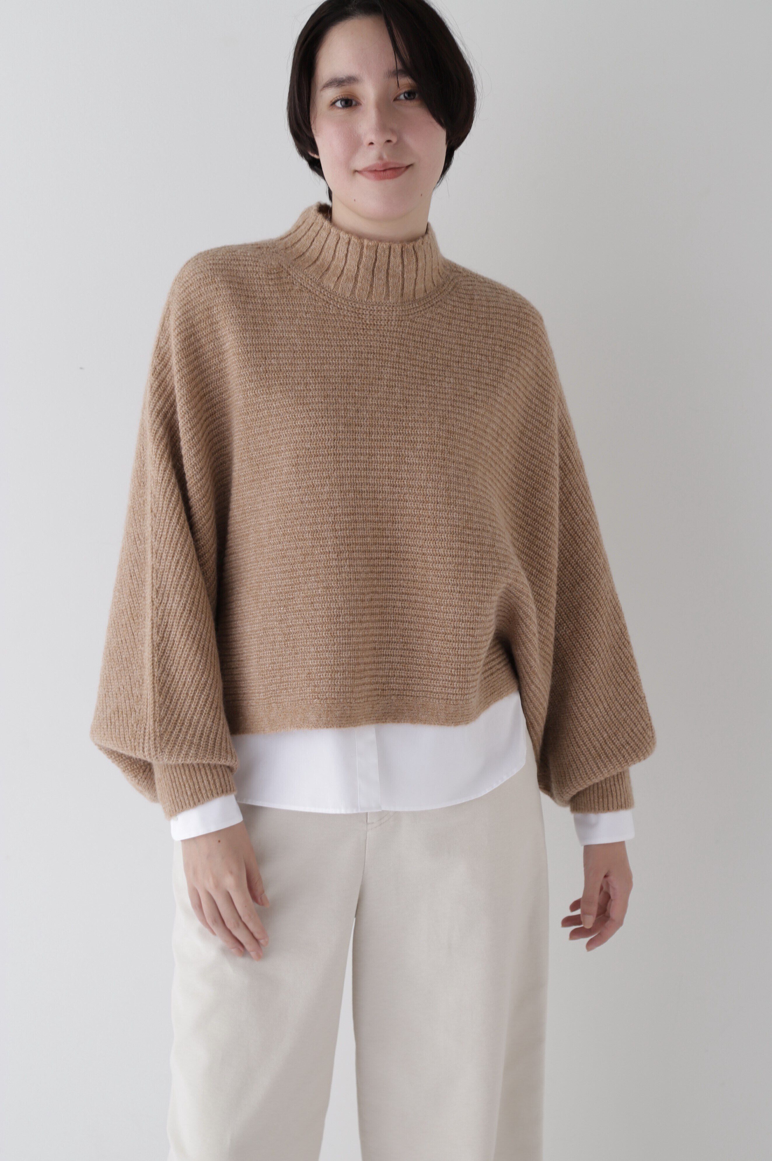  「◆ラメ畦プルオーバー」|ニット・セーター|ベージュ