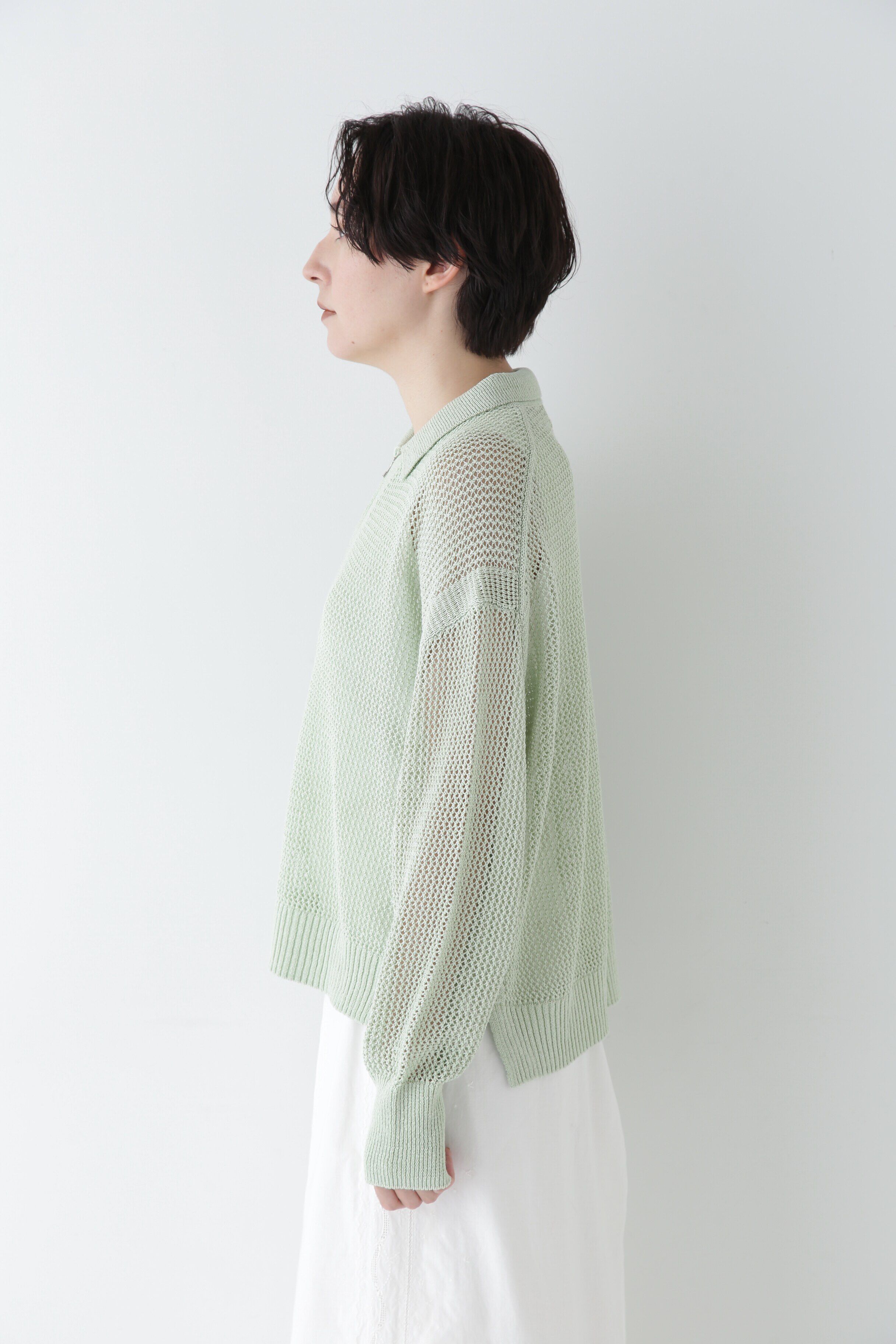  「◆【ウォッシャブル】テープヤーンメッシュスキッパープルオーバー」|ニット・セーター|