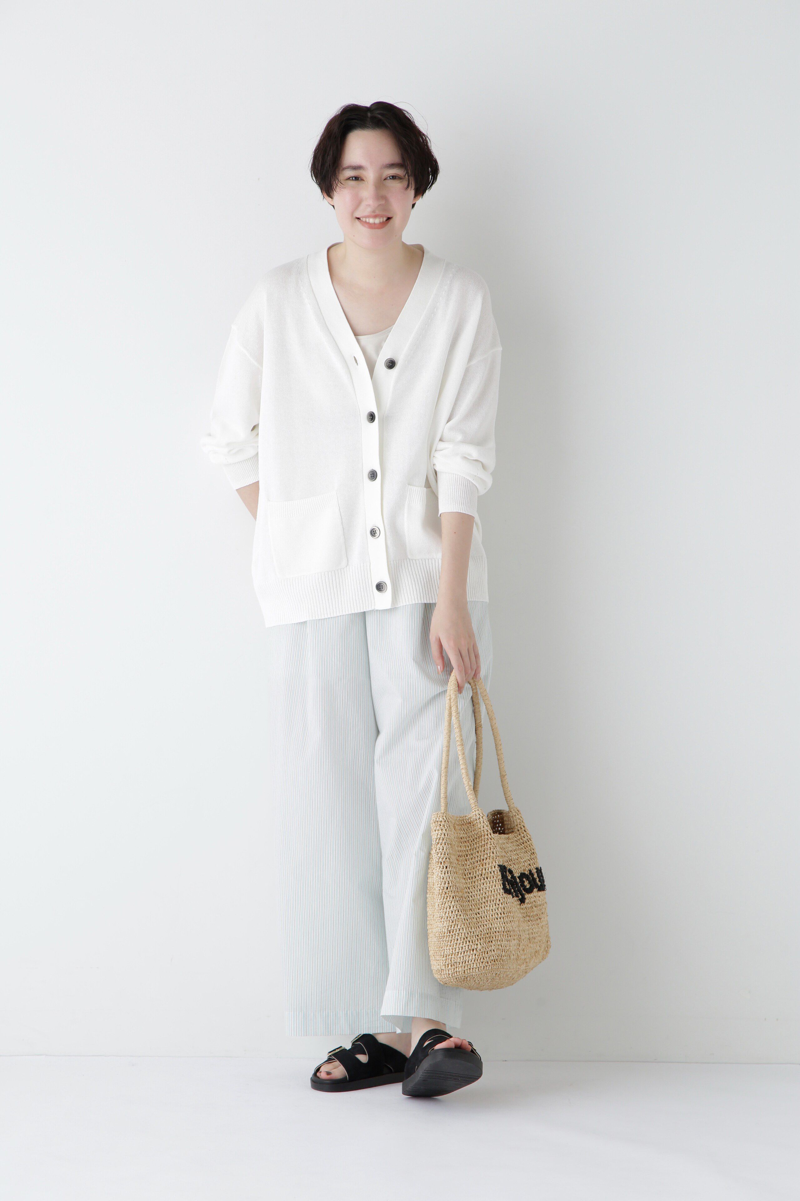  「◆【ウォッシャブル】ペーパーヤーンミドル丈カーディガン」|ニット・セーター|