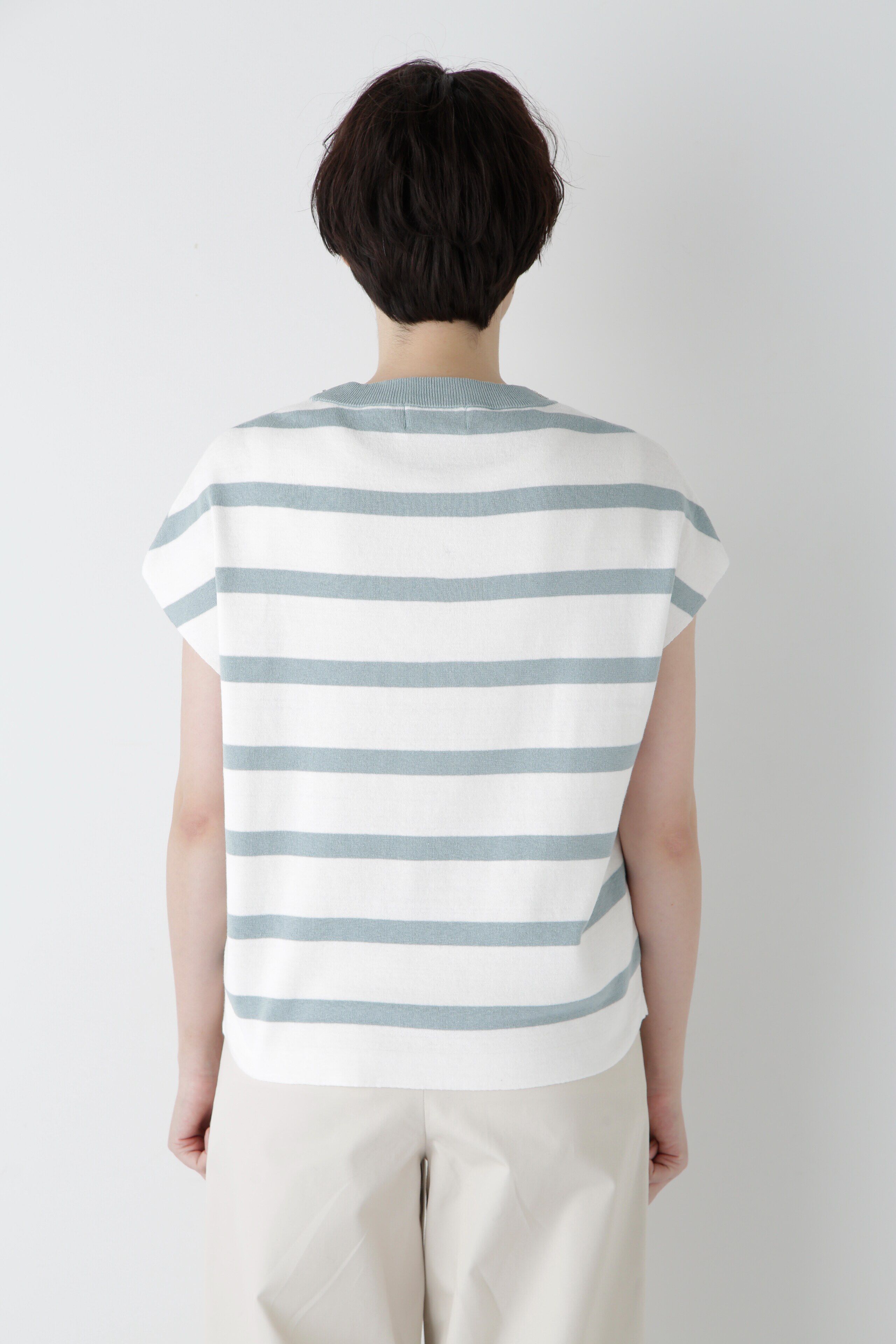  「◆【ウォッシャブル】ビジューボーダーニット」|ニット・セーター|