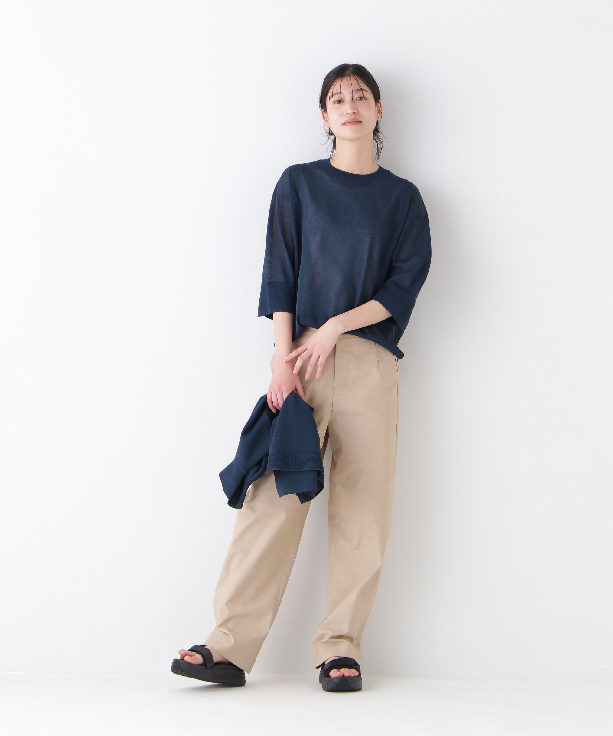  「◆シアーハイゲージクルーネックプルオーバー」|ニット・セーター|