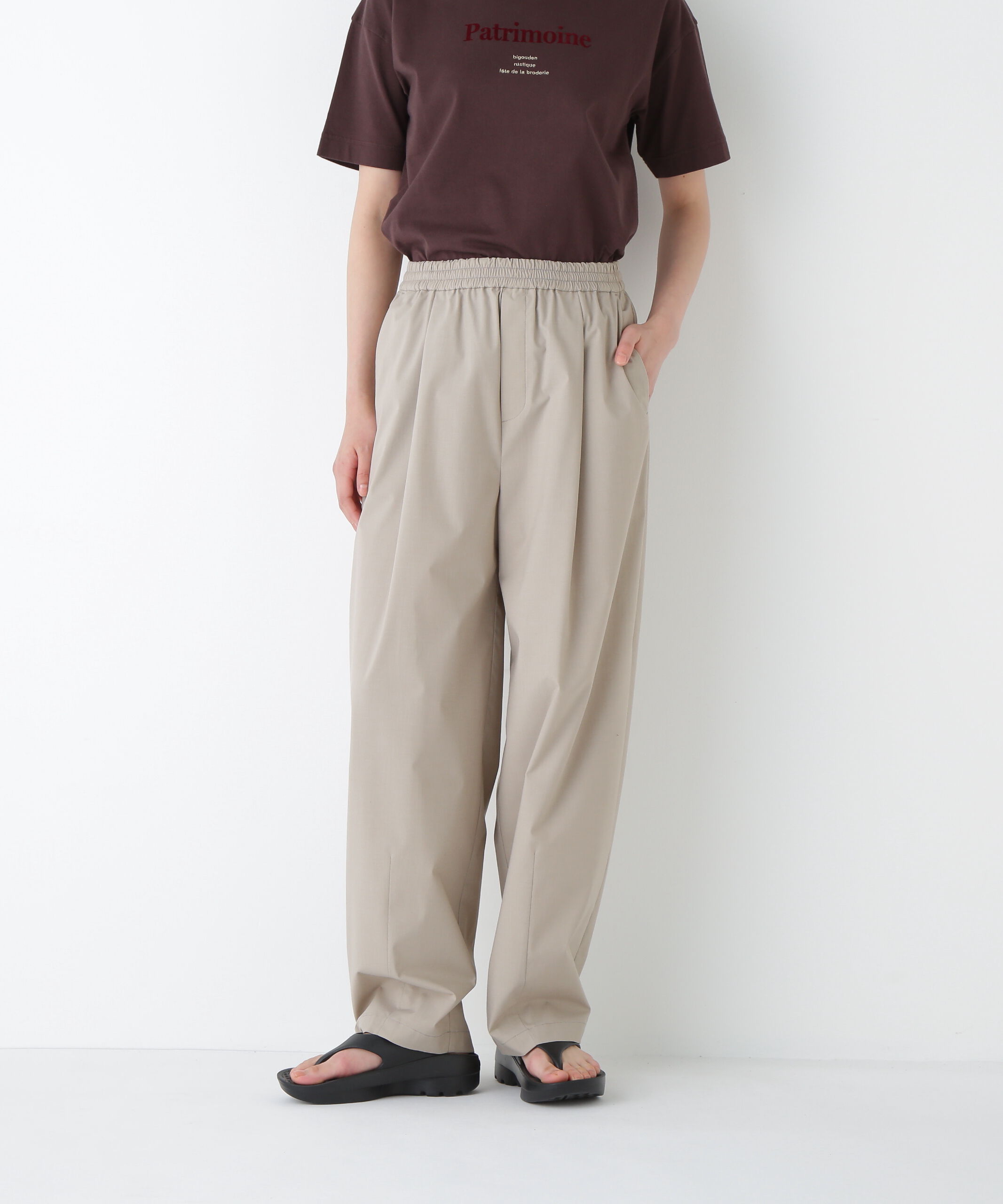  「◆ＴＲ&times;ＴＣポプリンストレッチイージーカーブパンツ」|その他|グレージュ2