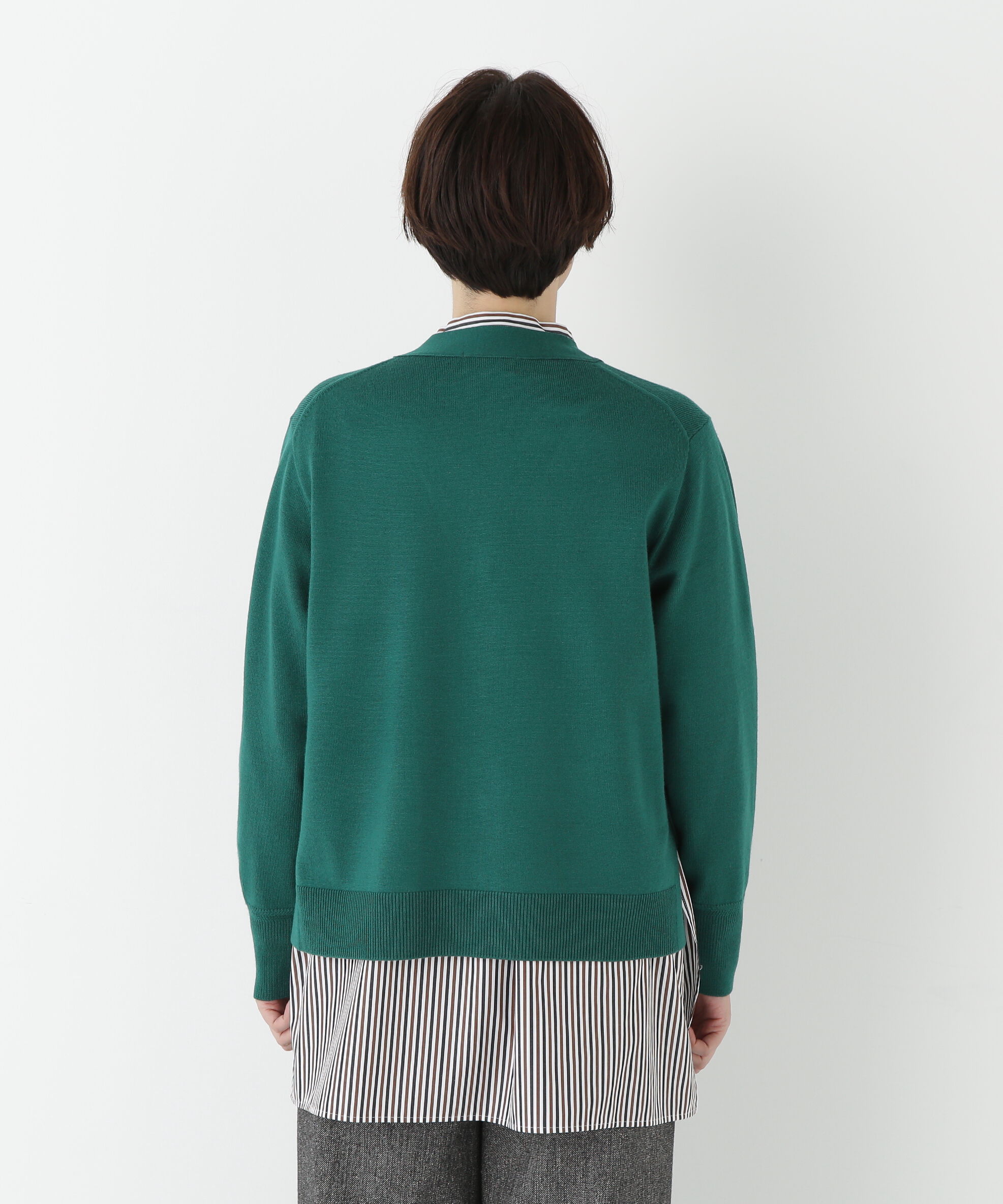  「◆ハイゲージプレーティングＶネックカーディガン」|ニット・セーター|