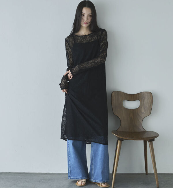 Doux archives「レースレイヤードワンピース」|ワンピース|